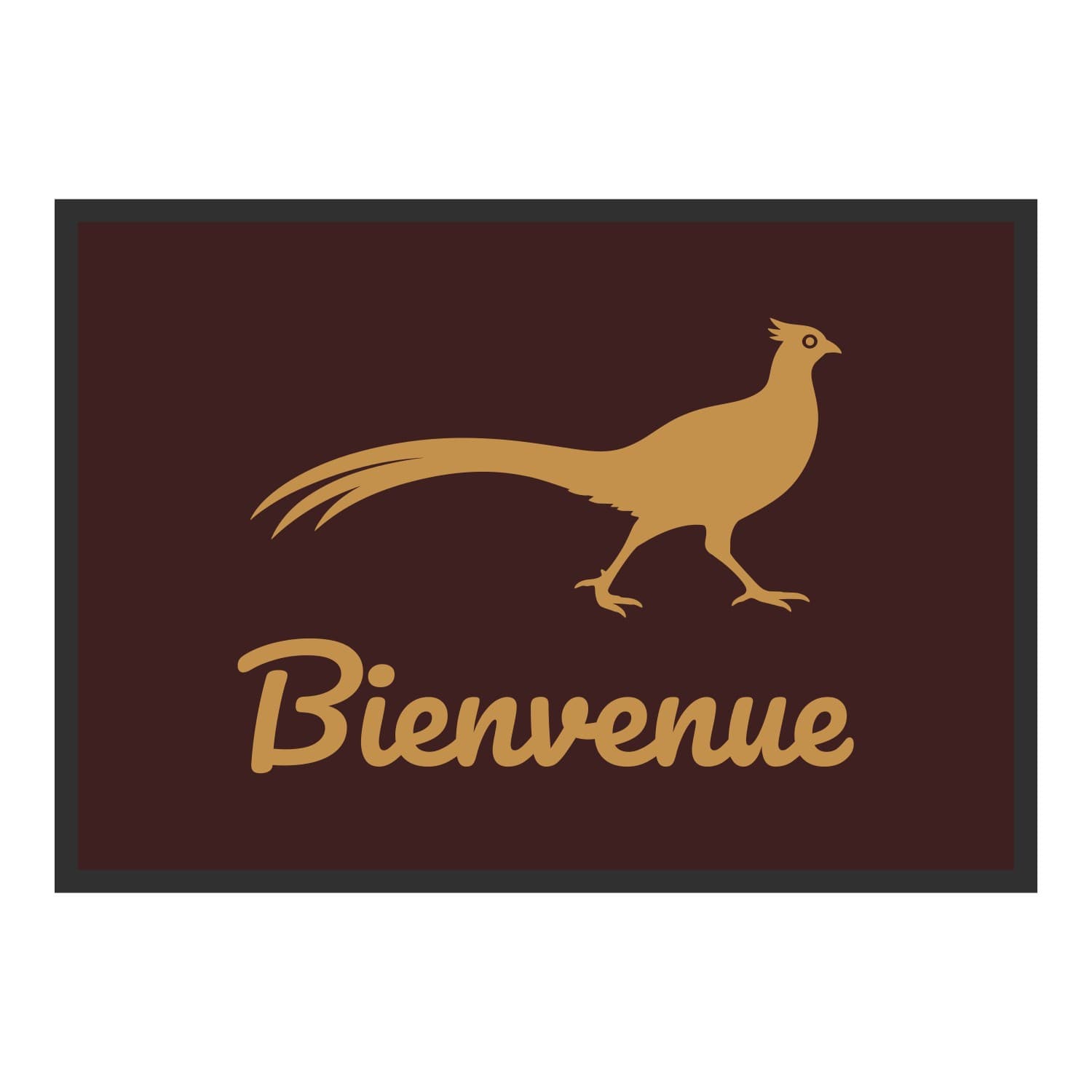 Vue du tapis Faisan Bienvenue dans son format et ses couleurs de départ