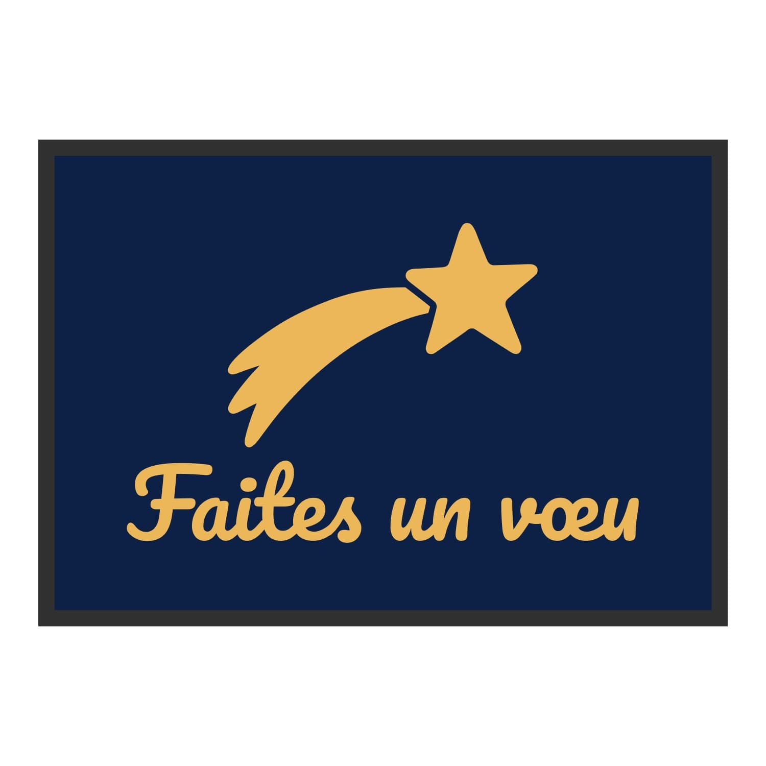 Vue du tapis Faites un vœu dans son format et ses couleurs de départ