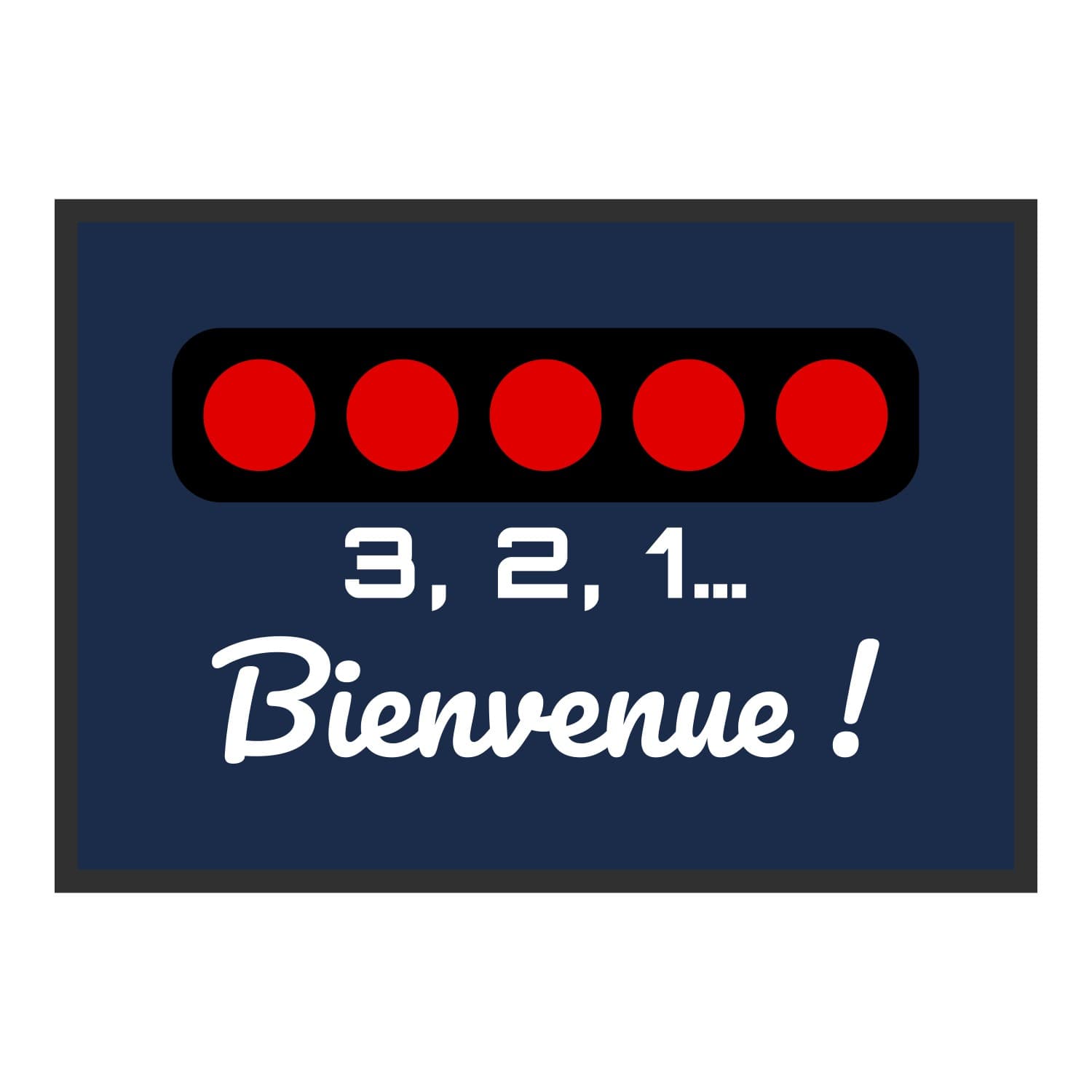 Vue du tapis Feux de départ dans son format et ses couleurs de départ
