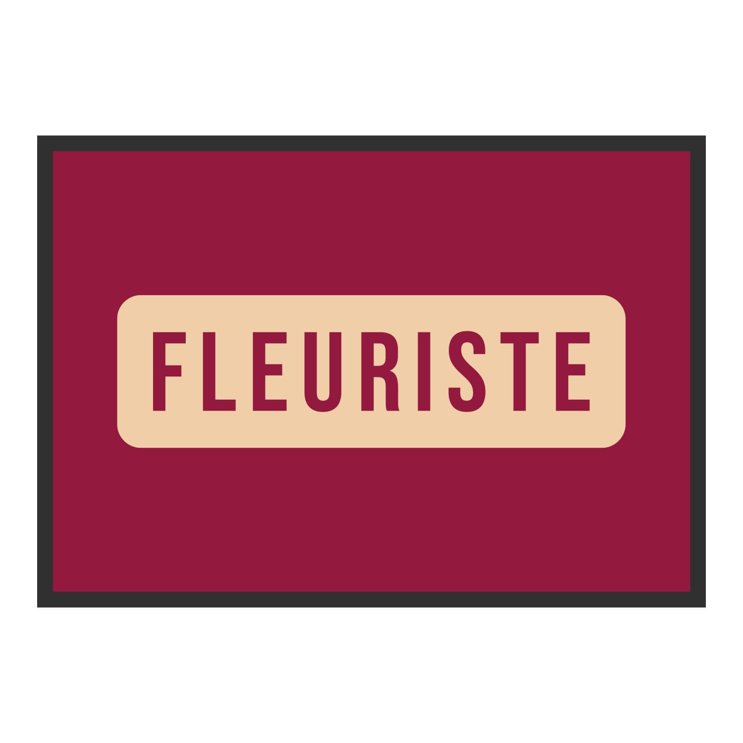 Vue du tapis Fleuriste panneau dans son format et ses couleurs de départ
