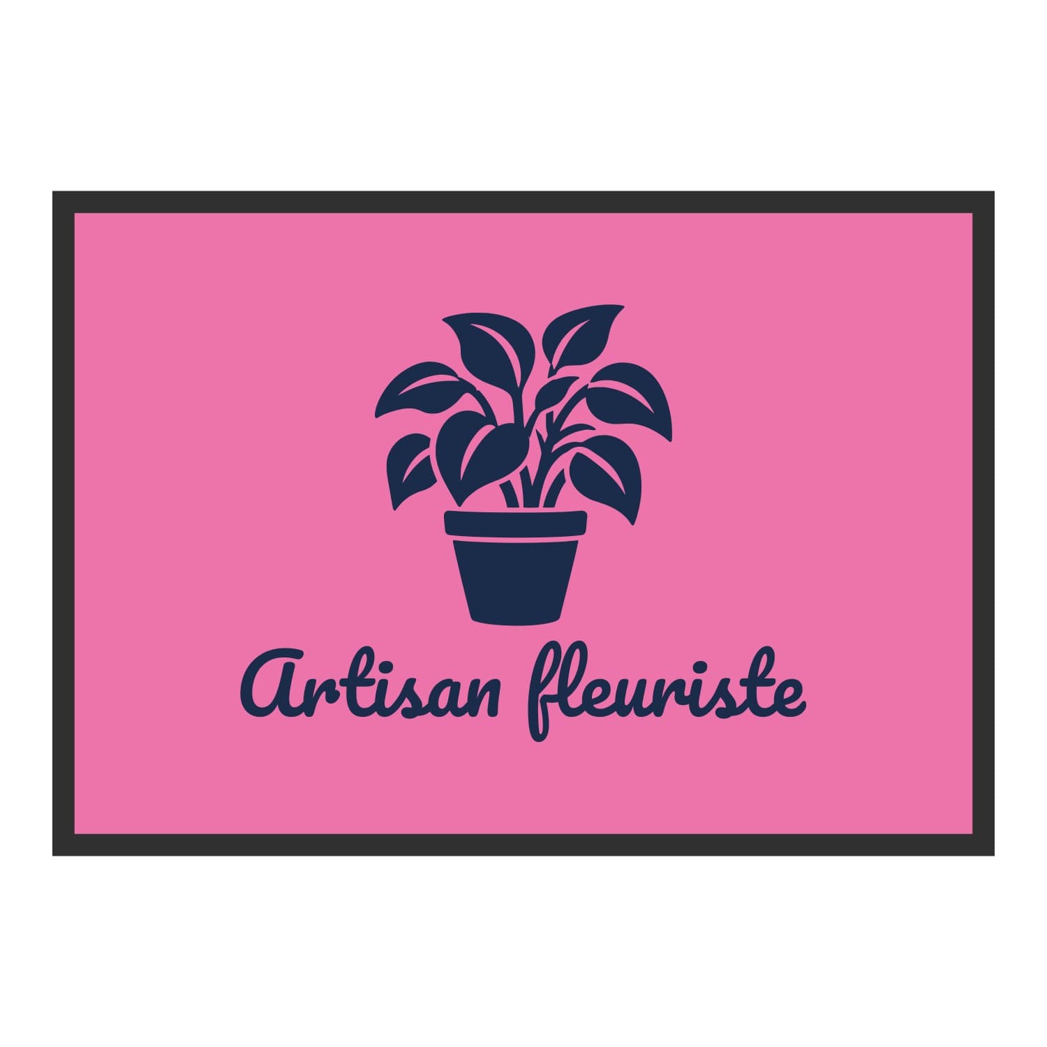 Vue du tapis Plante Artisan fleuriste dans son format et ses couleurs de départ