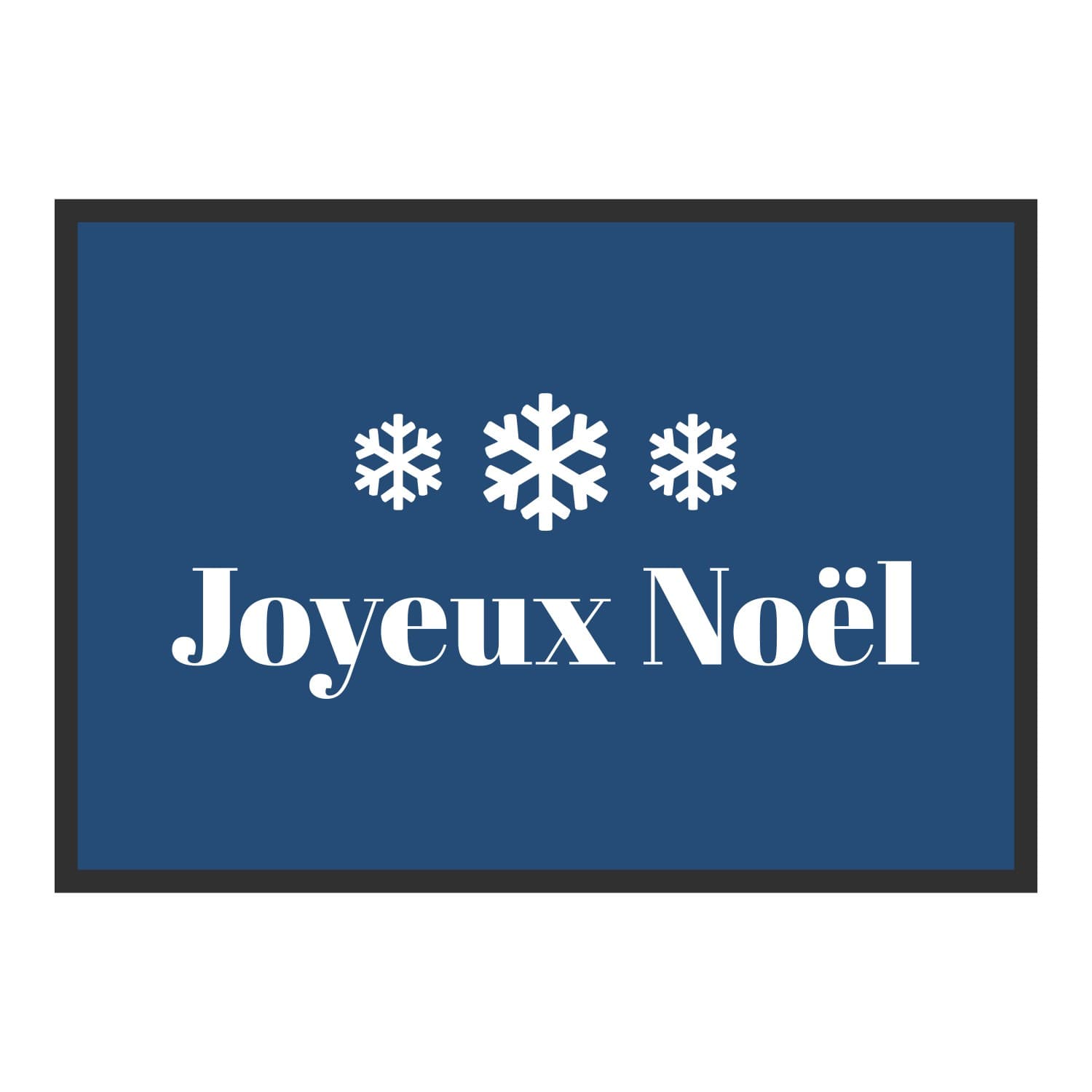 Vue du tapis Flocons Joyeux Noël dans son format et ses couleurs de départ
