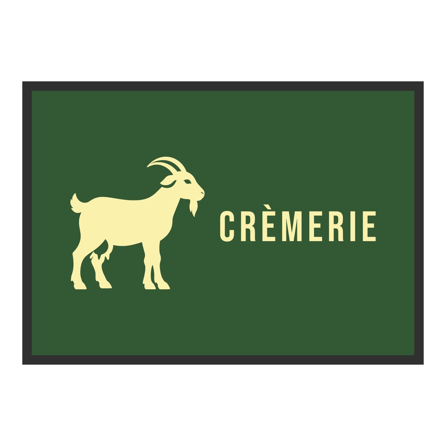Vue du tapis Chèvre Crèmerie dans son format et ses couleurs de départ