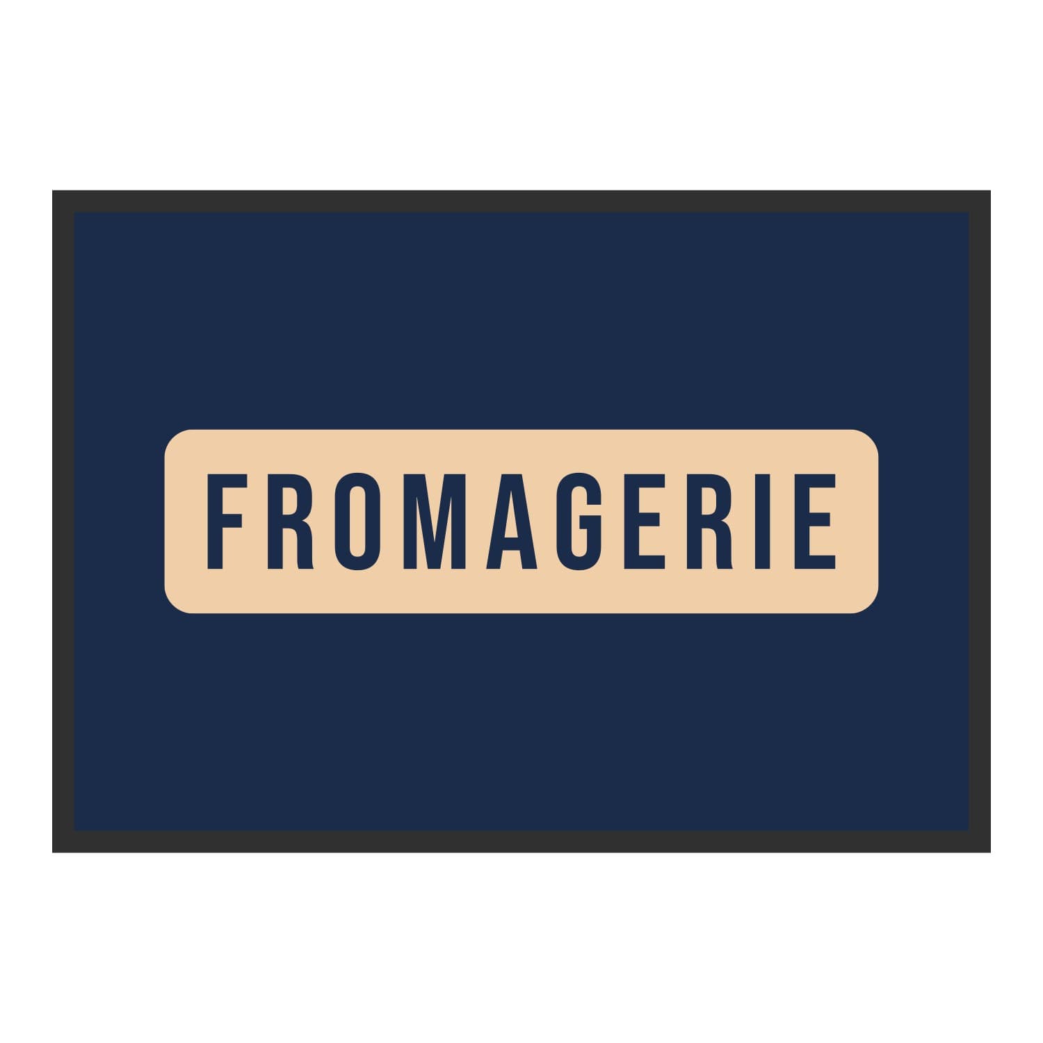 Vue du tapis Fromagerie panneau dans son format et ses couleurs de départ
