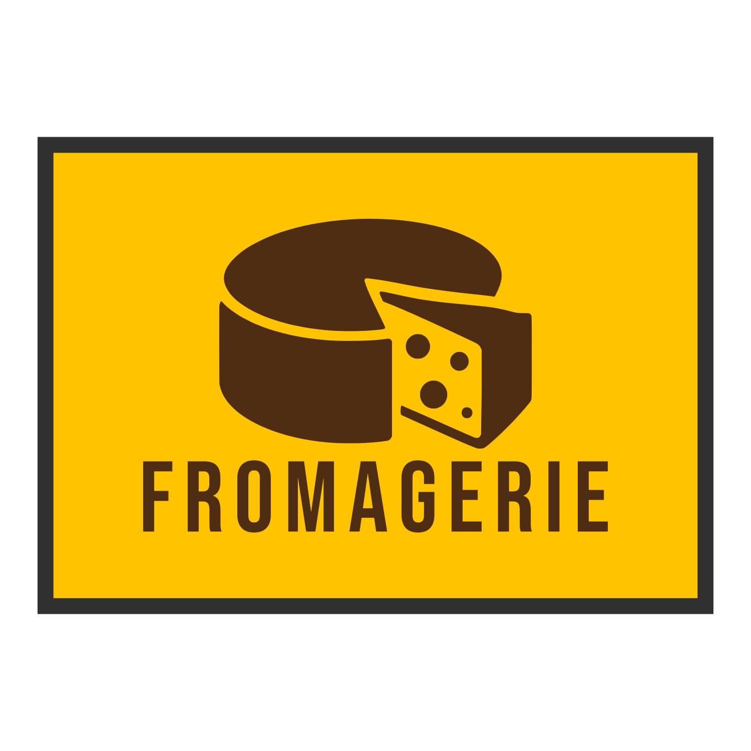 Vue du tapis Meule Fromagerie dans son format et ses couleurs de départ