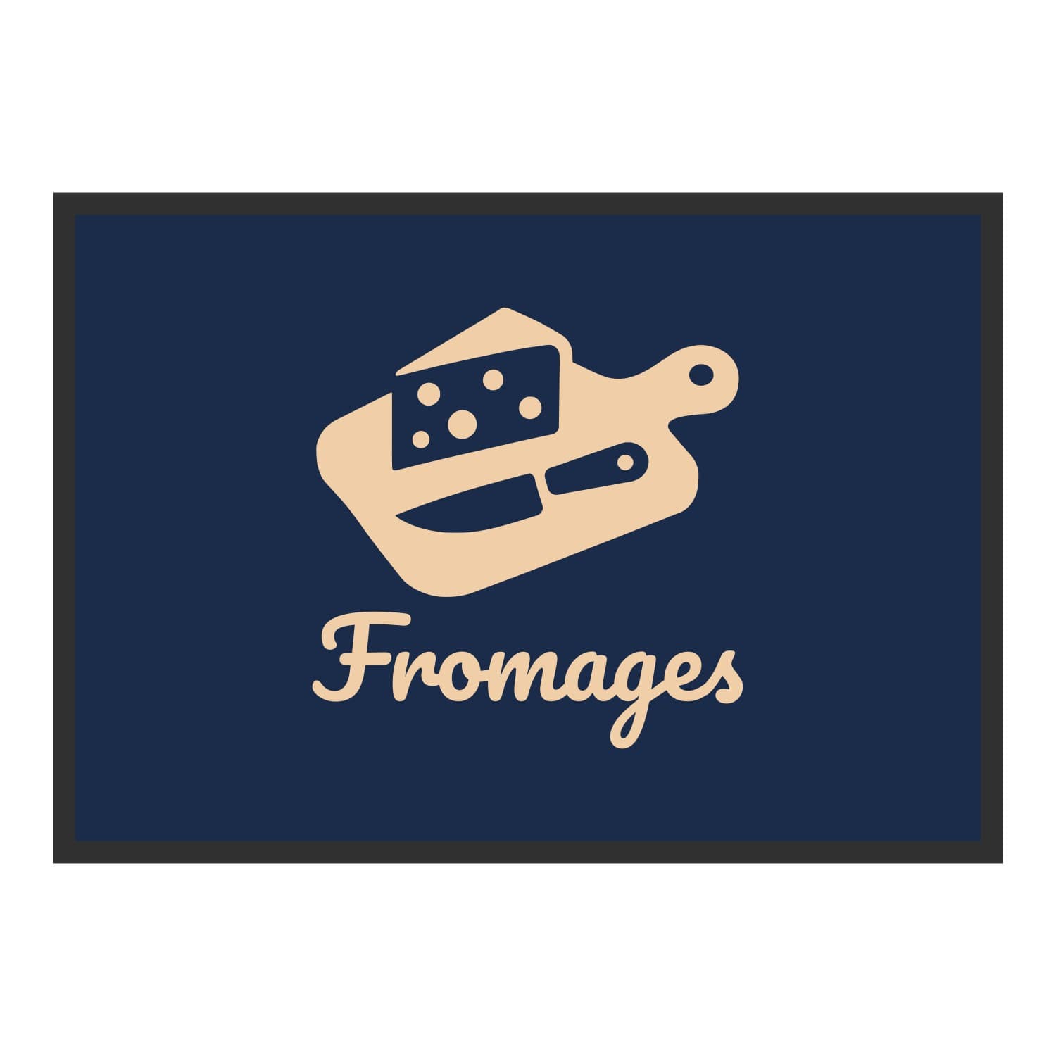 Vue du tapis Plateau Fromages dans son format et ses couleurs de départ