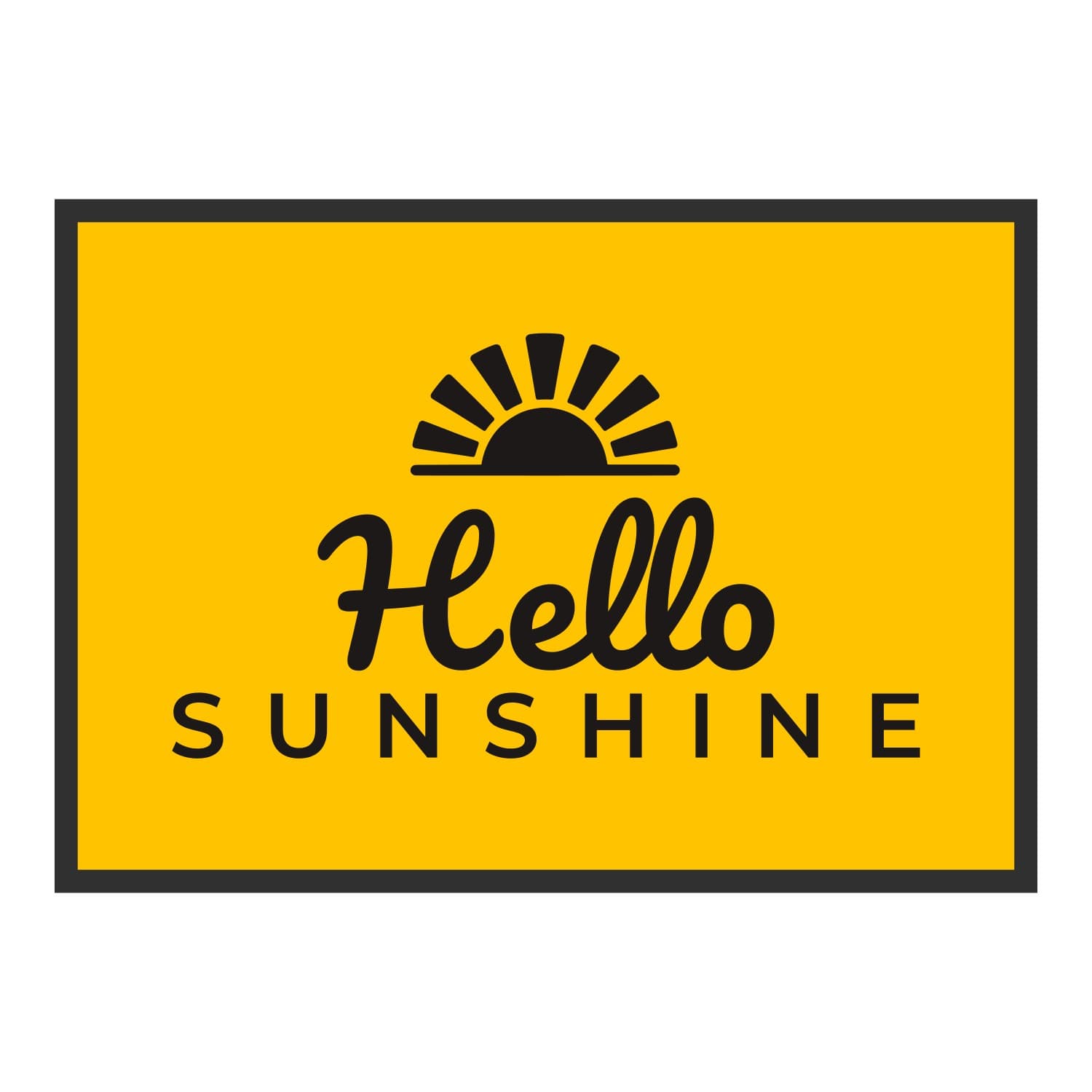 Vue du tapis Hello sunshine dans son format et ses couleurs de départ