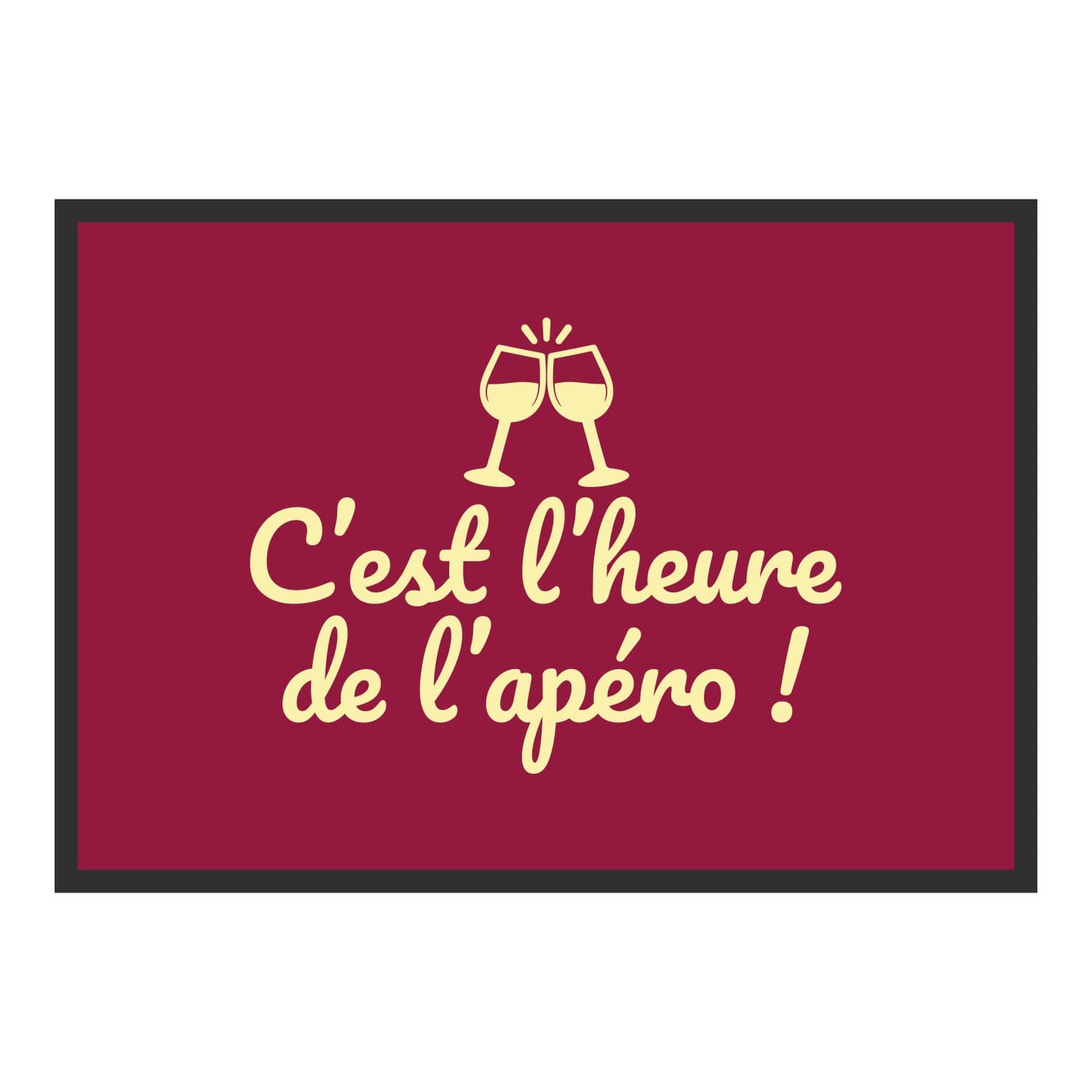 Vue du tapis C’est l’heure de l’apéro ! dans son format et ses couleurs de départ