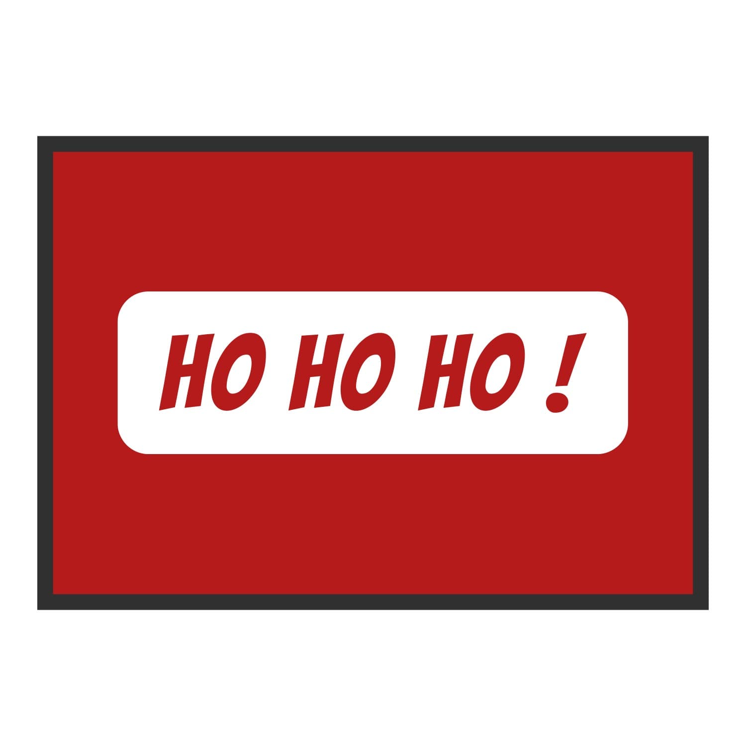 Vue du tapis Ho ho ho ! panneau dans son format et ses couleurs de départ