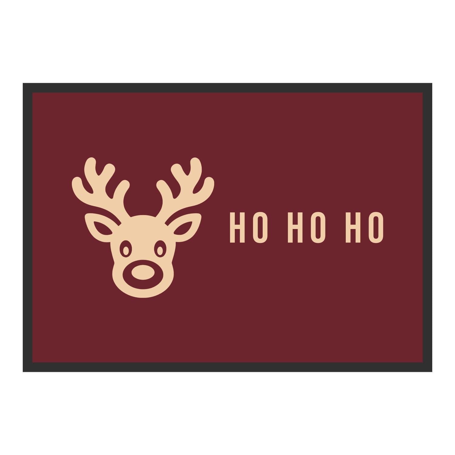Vue du tapis Ho ho ho renne dans son format et ses couleurs de départ