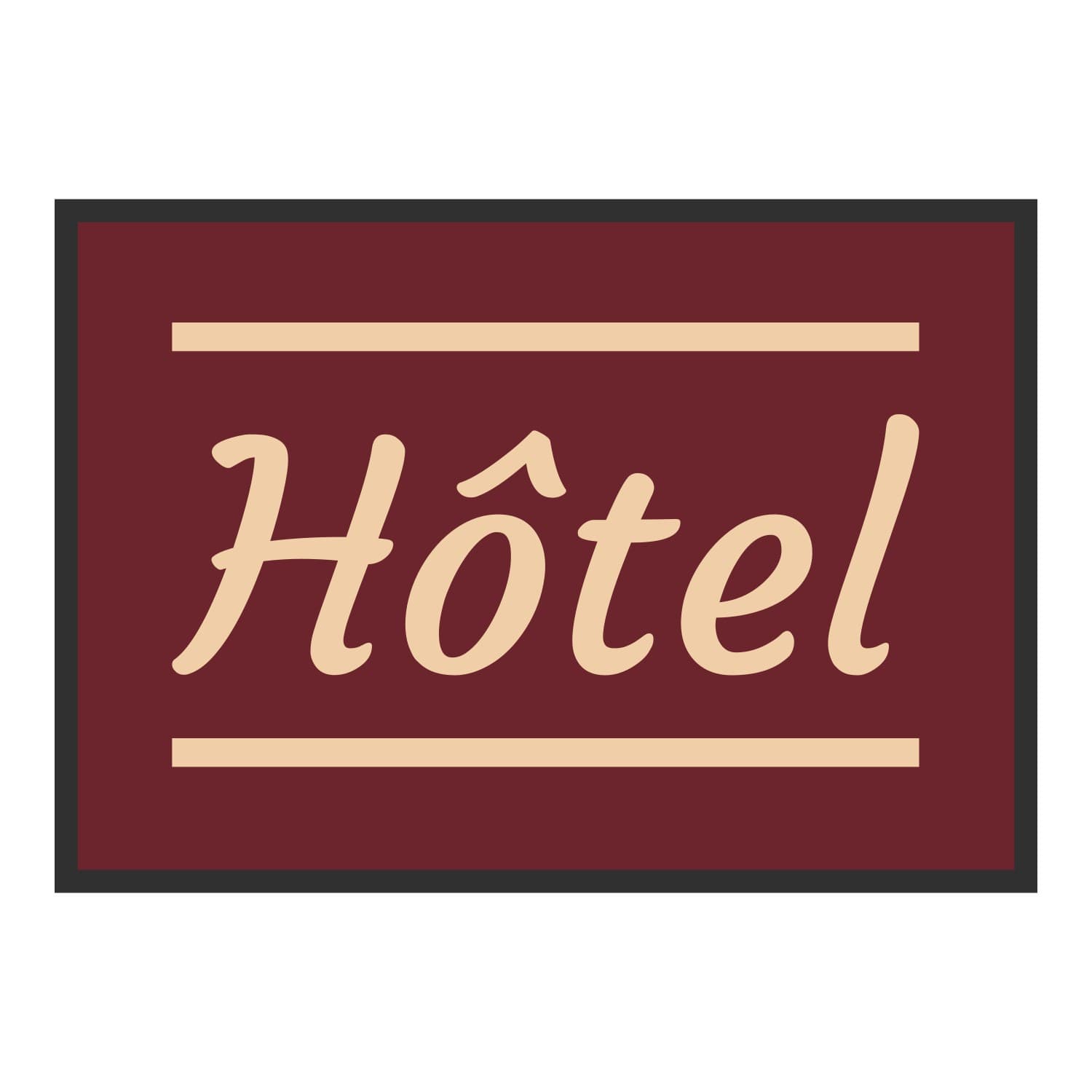 Vue du tapis Hôtel classique dans son format et ses couleurs de départ