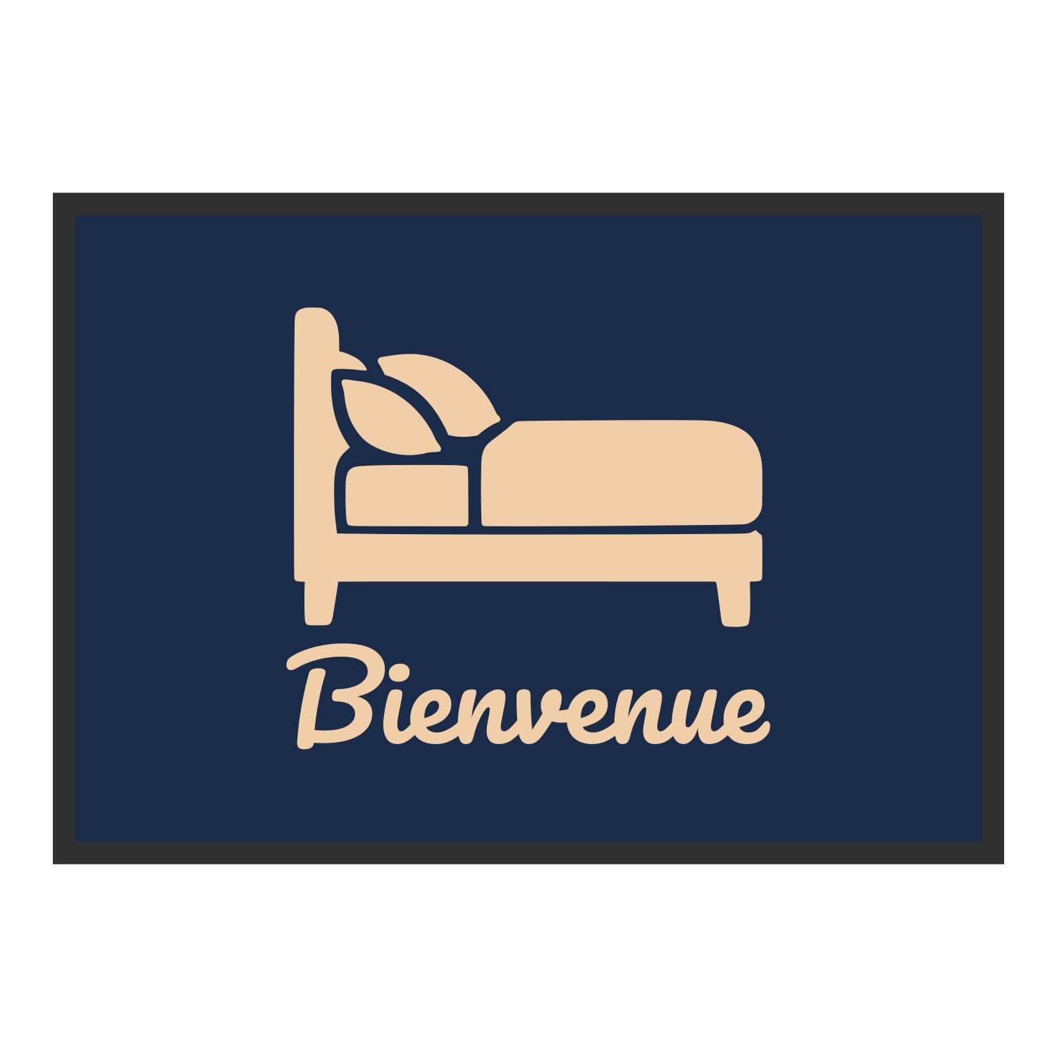 Vue du tapis Lit Bienvenue dans son format et ses couleurs de départ