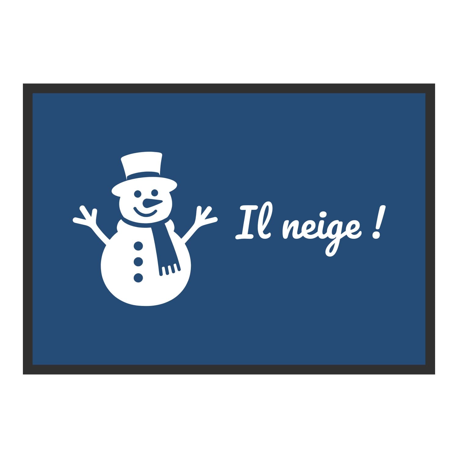 Vue du tapis Il neige ! dans son format et ses couleurs de départ