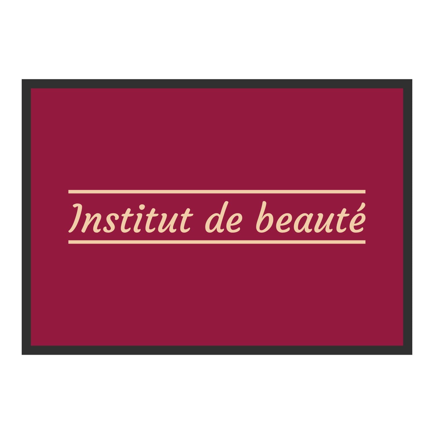 Vue du tapis Institut de beauté classique dans son format et ses couleurs de départ