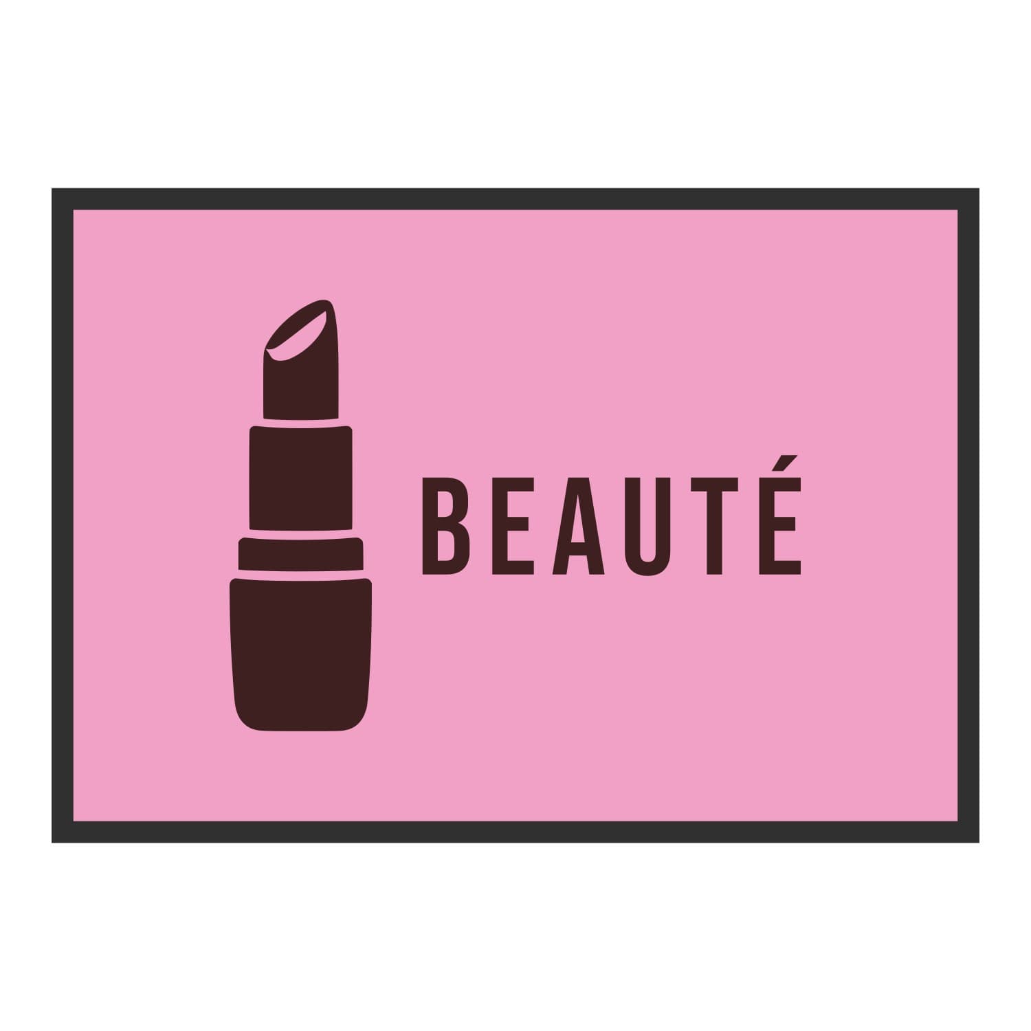 Vue du tapis Rouge à lèvres Beauté dans son format et ses couleurs de départ