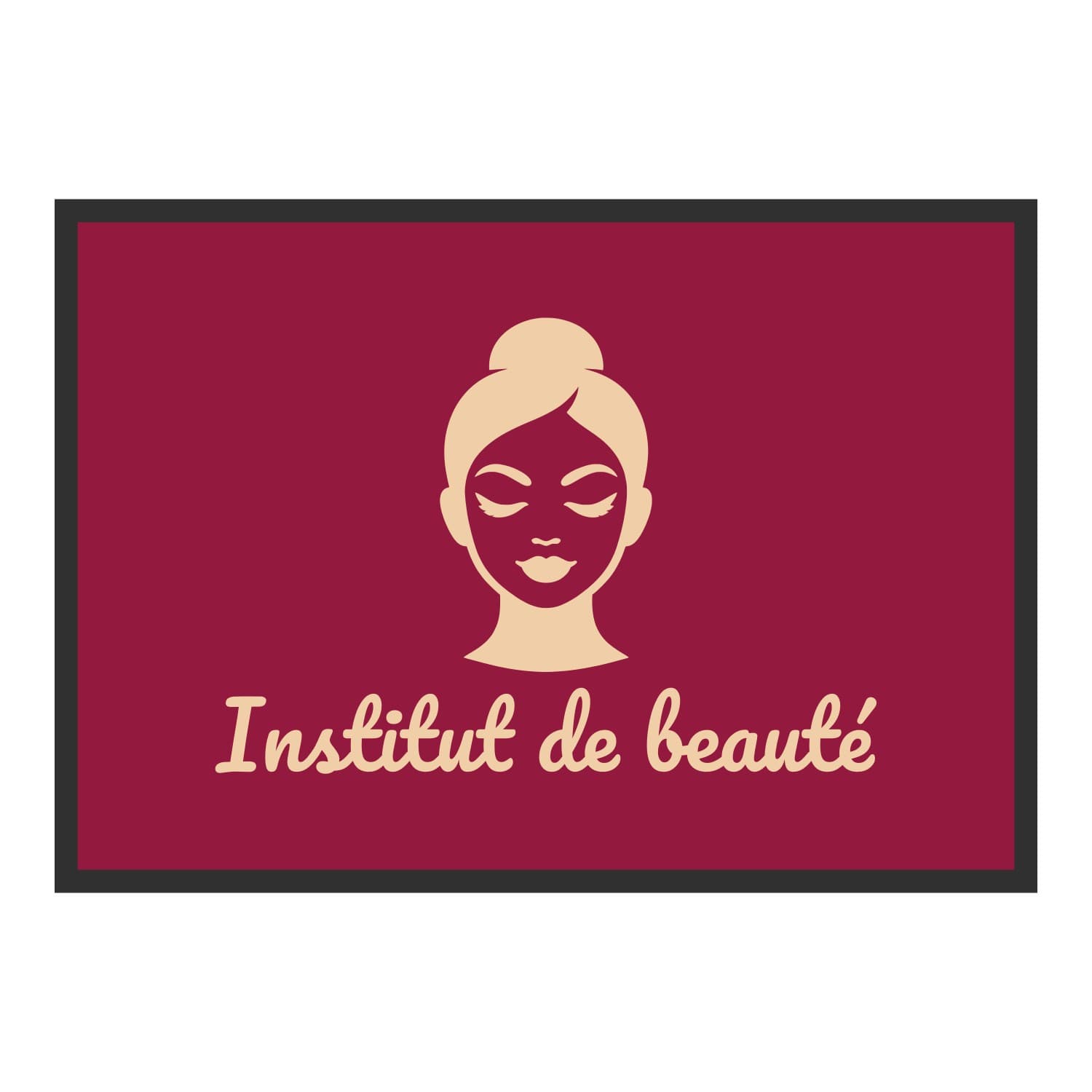 Vue du tapis Visage Institut de beauté dans son format et ses couleurs de départ