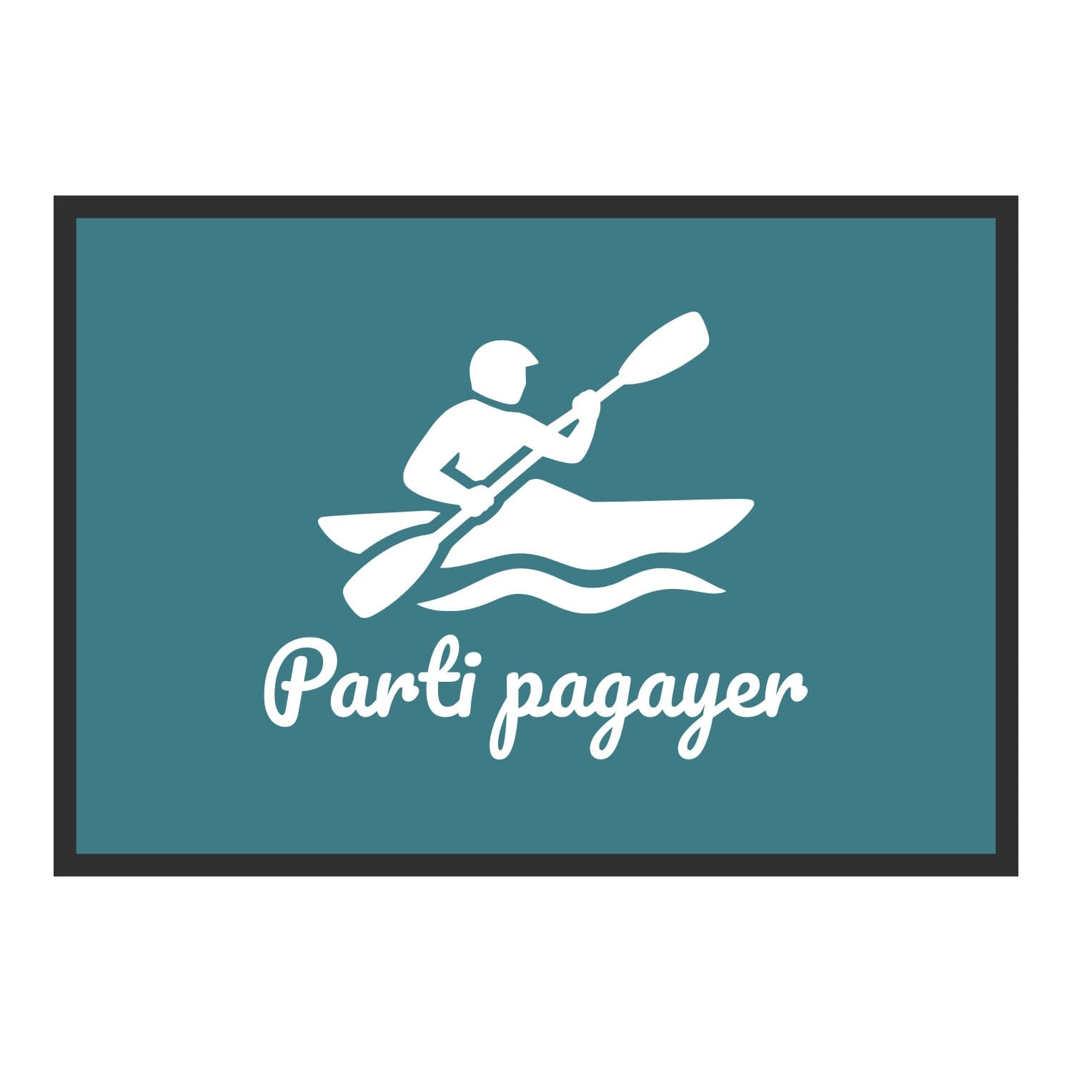 Vue du tapis Parti pagayer dans son format et ses couleurs de départ