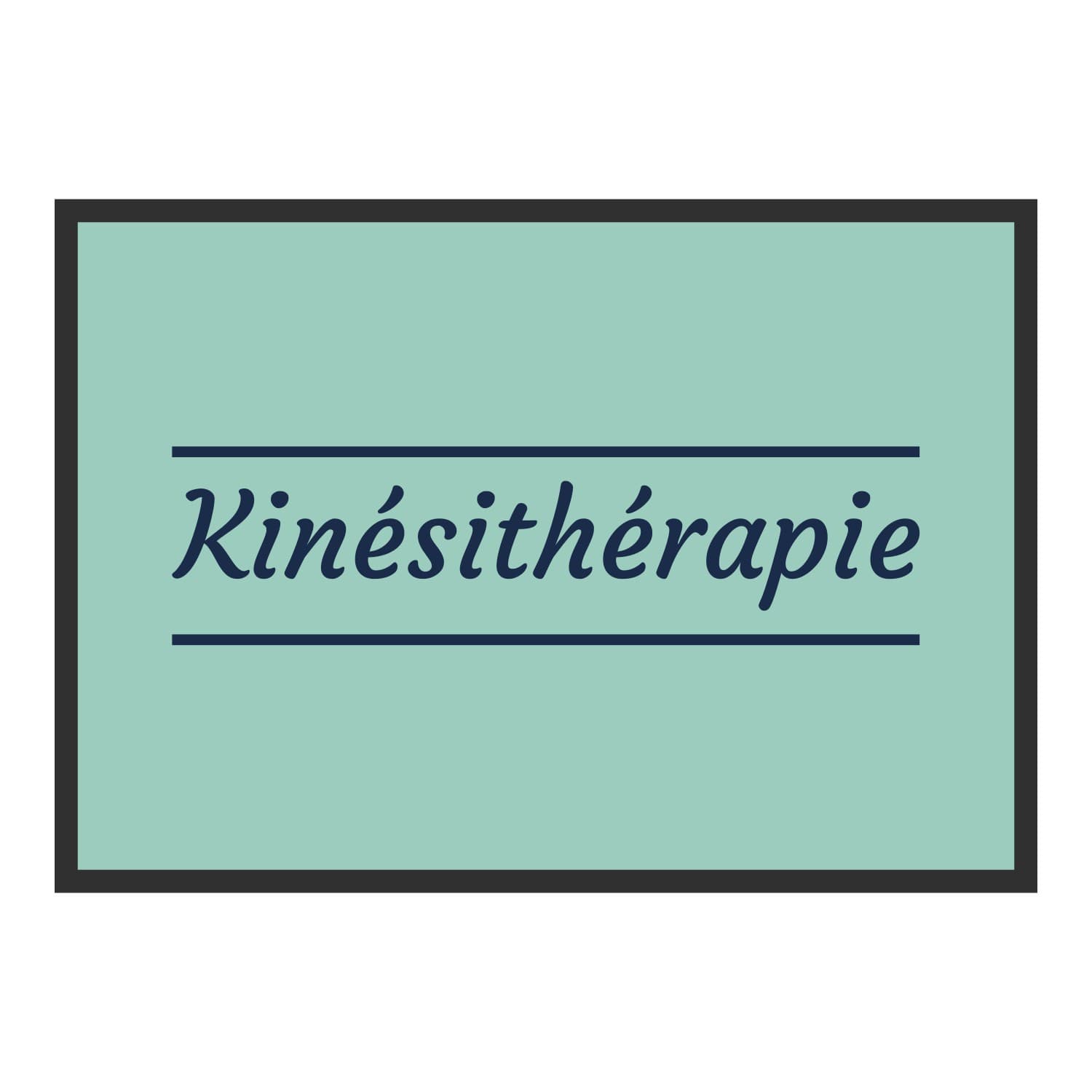 Vue du tapis Kinésithérapie classique dans son format et ses couleurs de départ