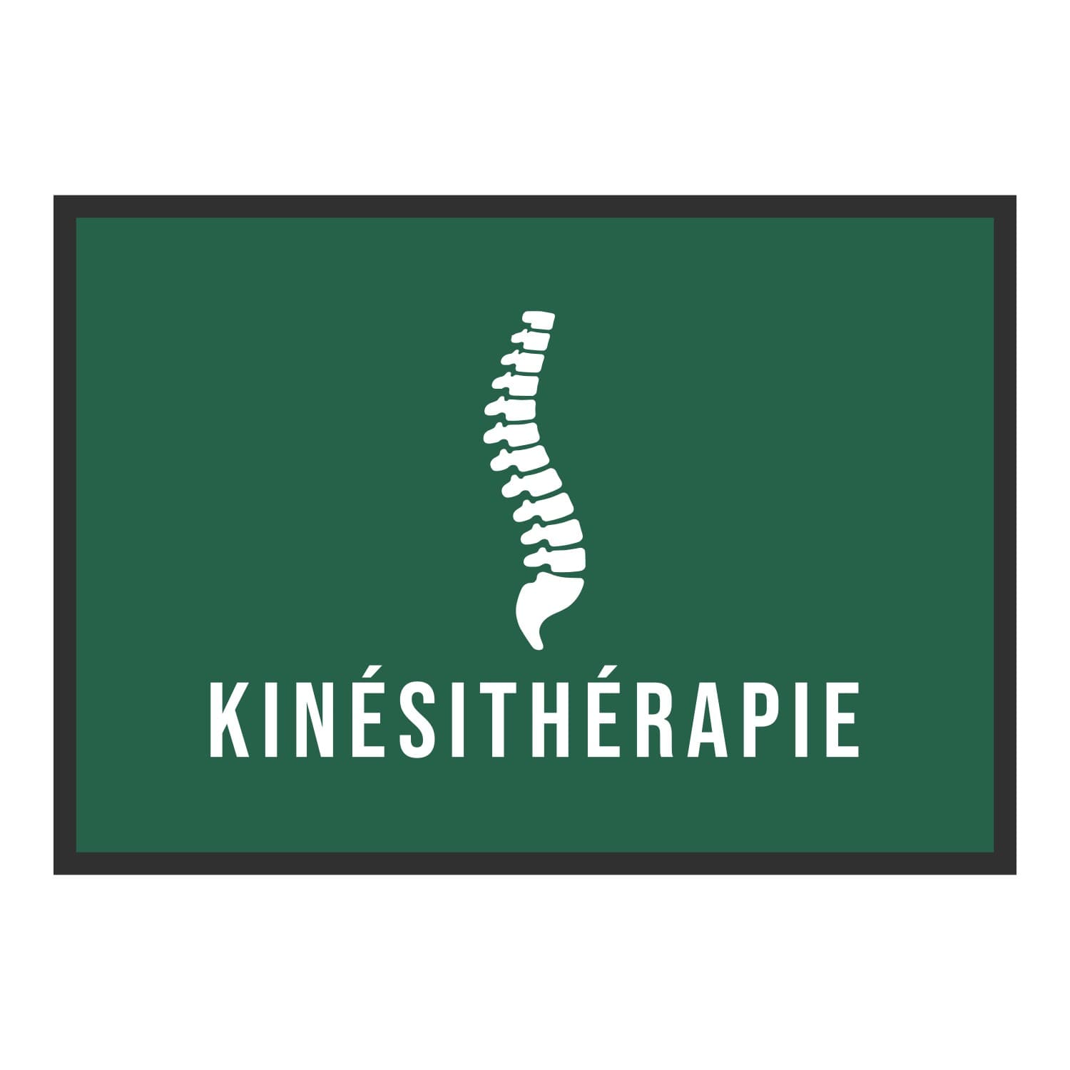 Vue du tapis Colonne Kinésithérapie dans son format et ses couleurs de départ