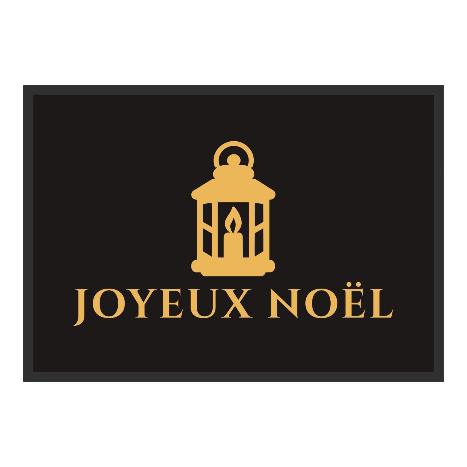 Vue du tapis Lanterne Joyeux Noël dans son format et ses couleurs de départ