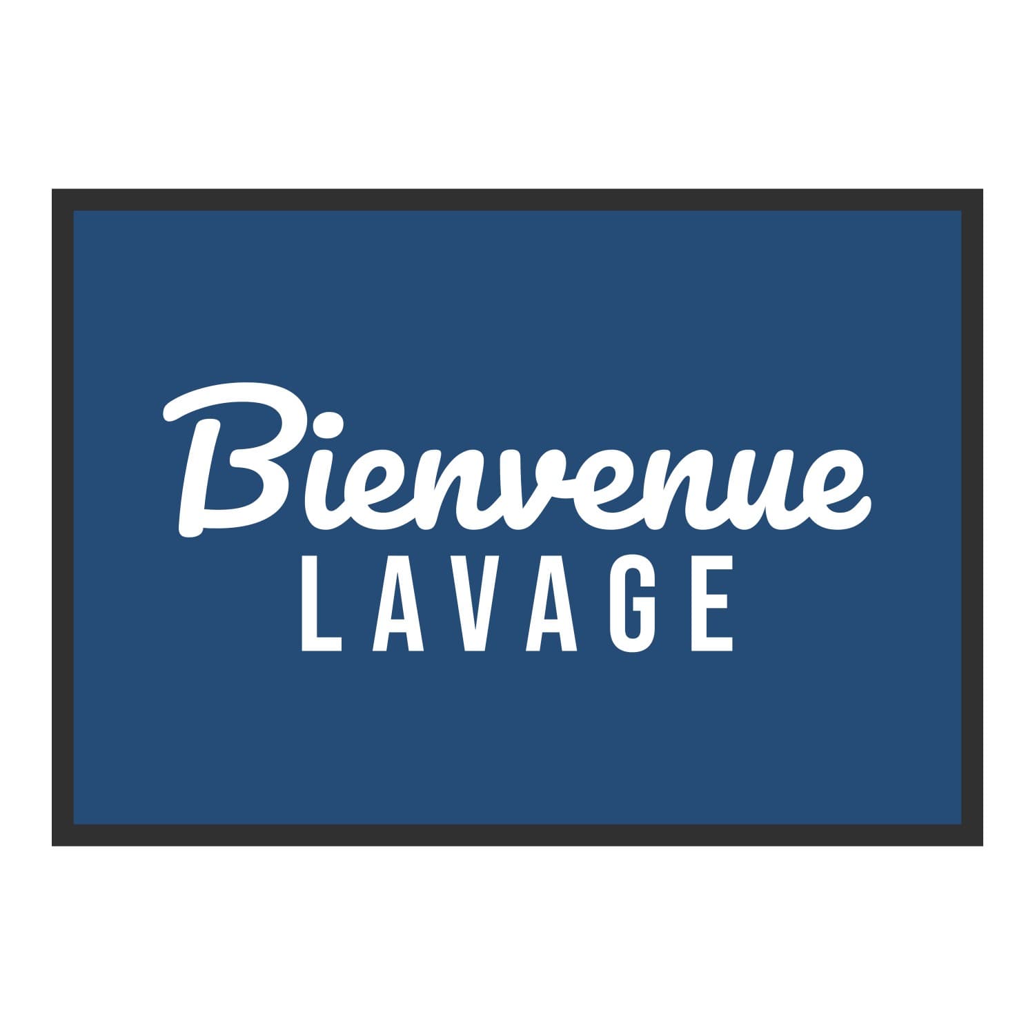 Vue du tapis Bienvenue lavage dans son format et ses couleurs de départ