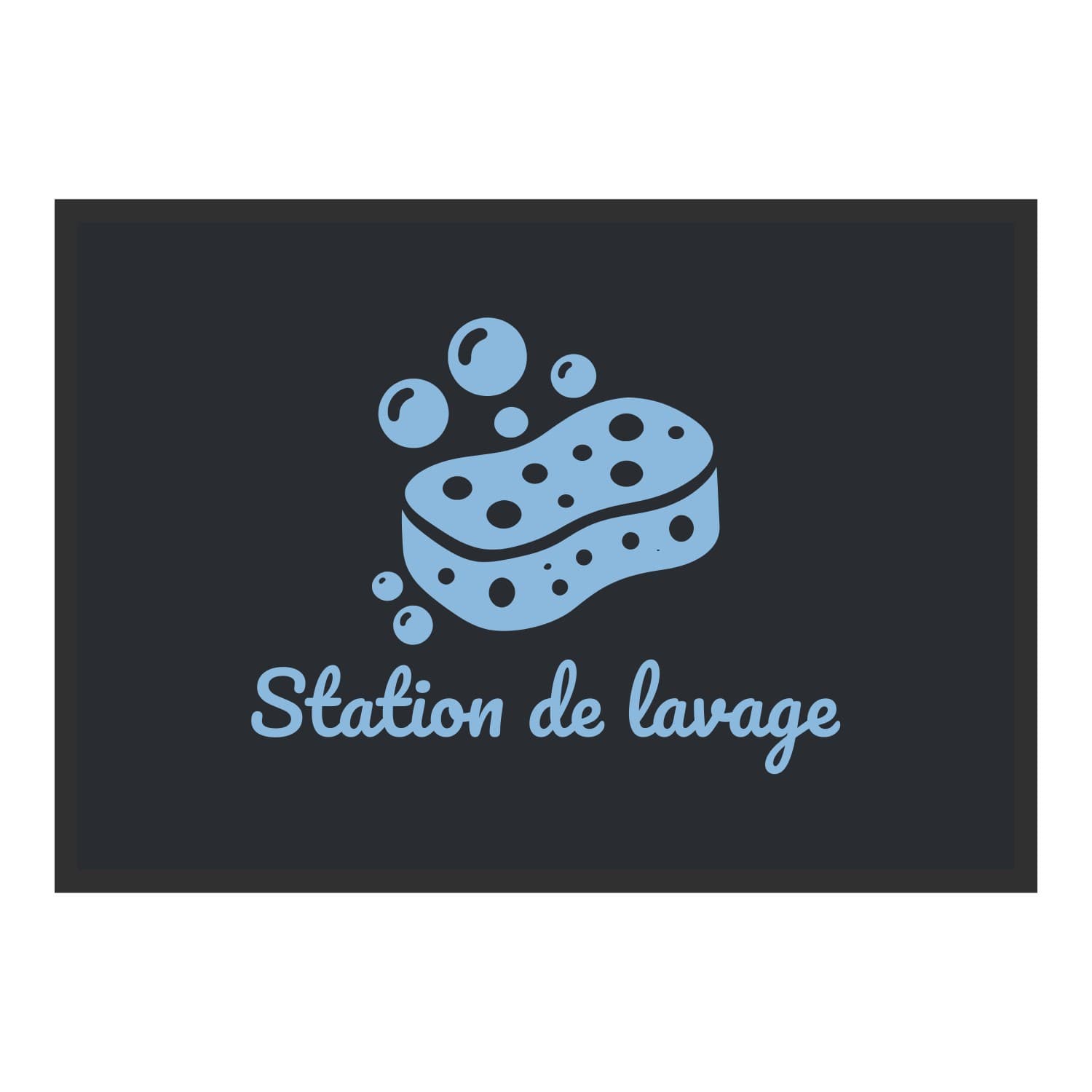 Vue du tapis Éponge Station de lavage dans son format et ses couleurs de départ