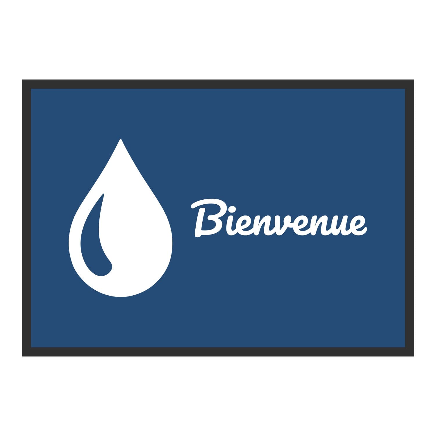Vue du tapis Goutte Bienvenue dans son format et ses couleurs de départ