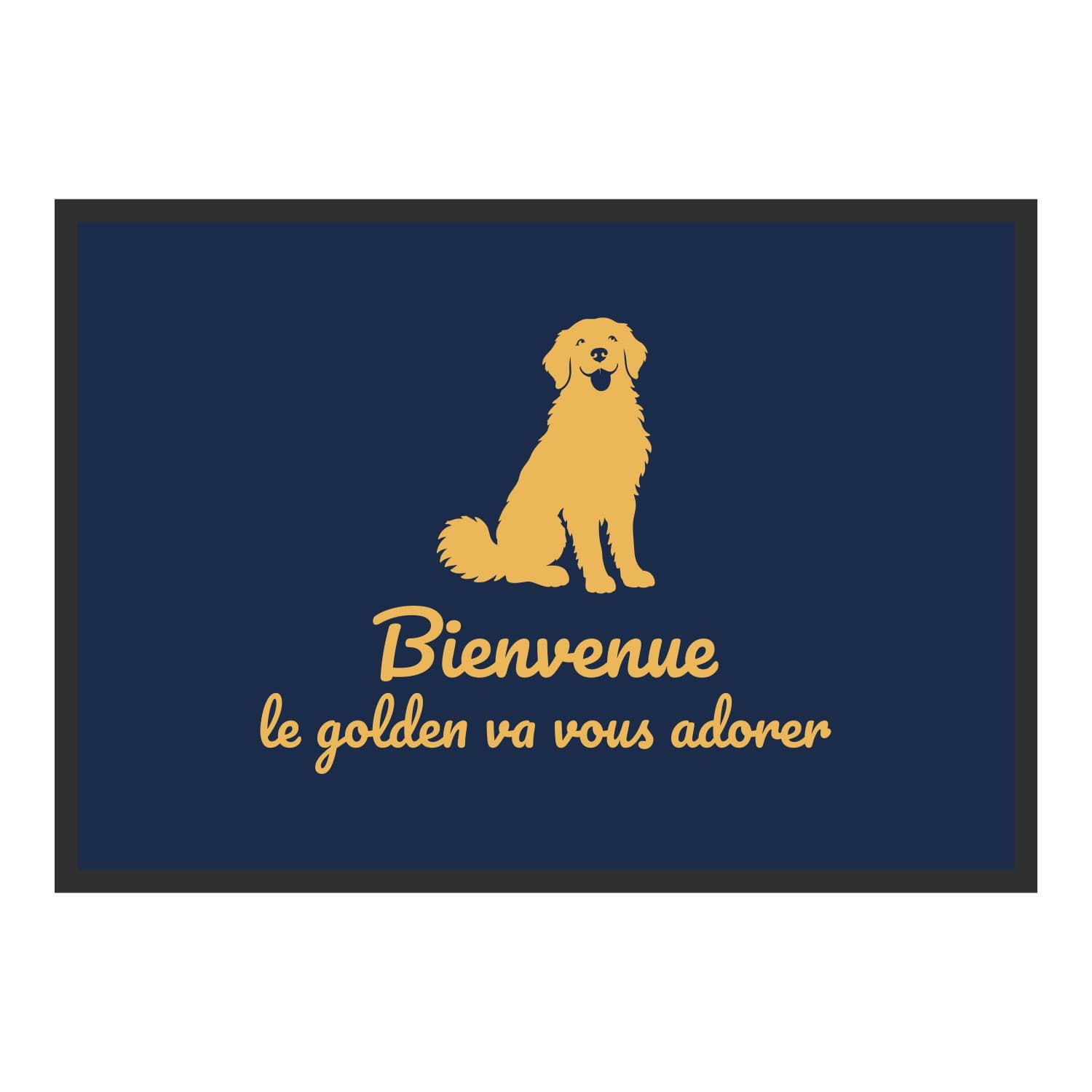 Vue du tapis Le golden va vous adorer dans son format et ses couleurs de départ