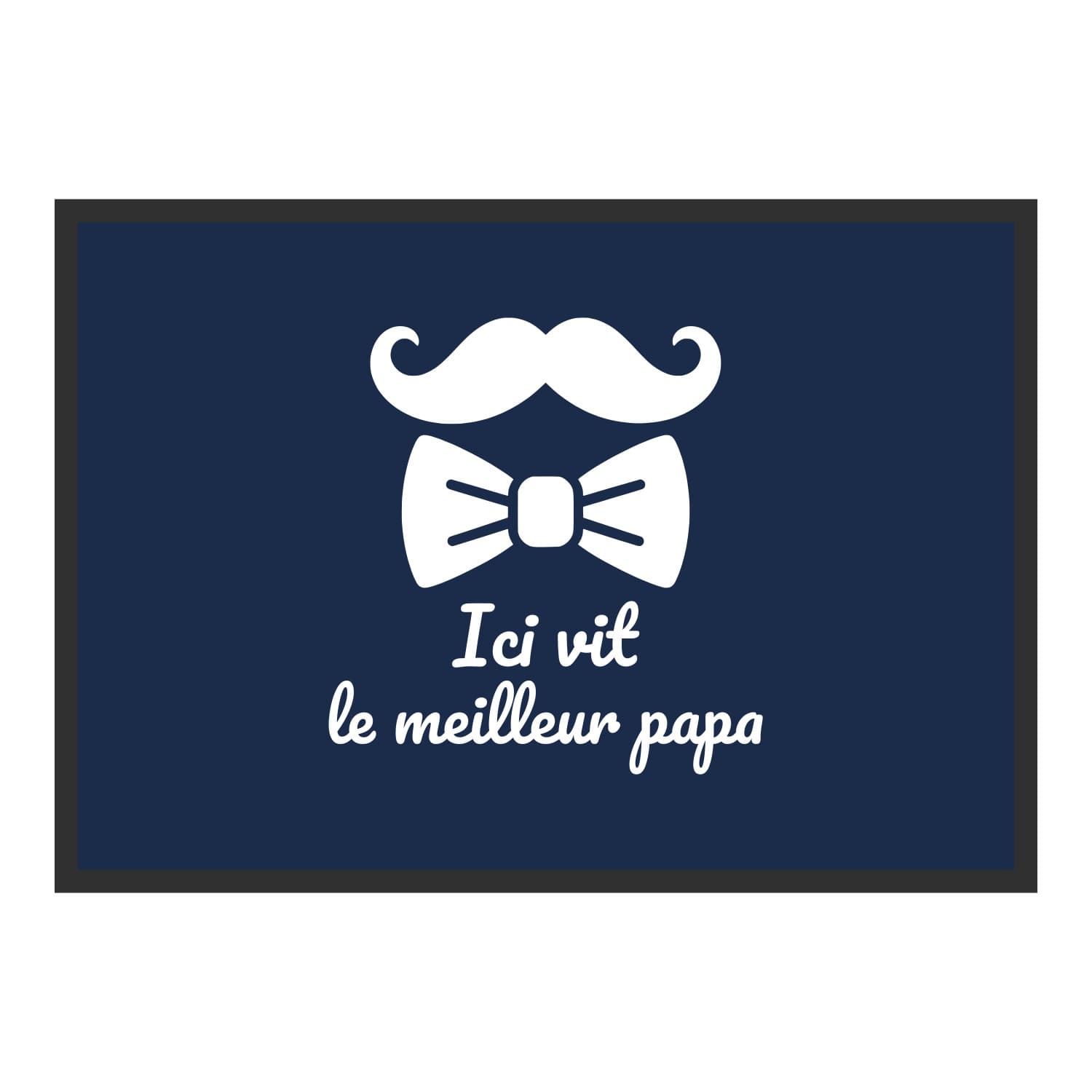 Vue du tapis Ici vit le meilleur papa dans son format et ses couleurs de départ
