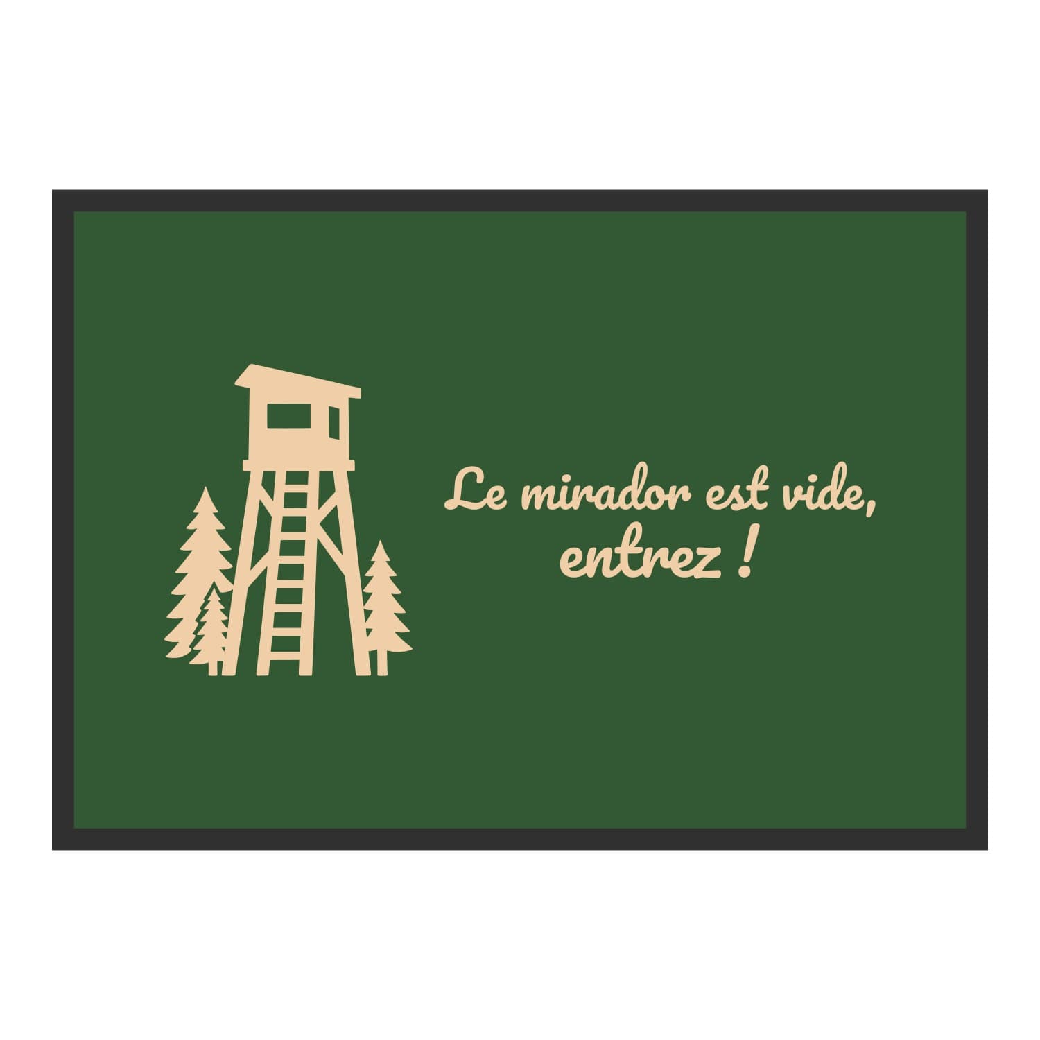 Vue du tapis Le mirador est vide, entrez ! dans son format et ses couleurs de départ