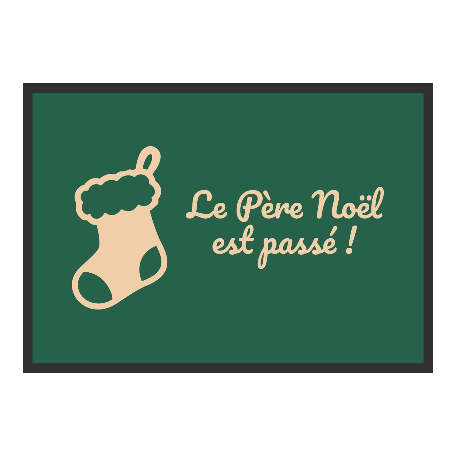 Vue du tapis Le Père Noël est passé ! dans son format et ses couleurs de départ
