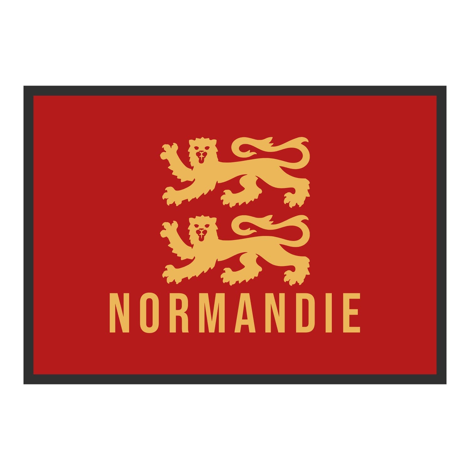 Vue du tapis Léopards de Normandie dans son format et ses couleurs de départ