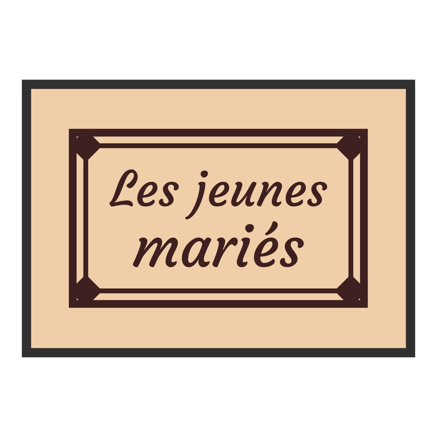 Vue du tapis Les jeunes mariés dans son format et ses couleurs de départ
