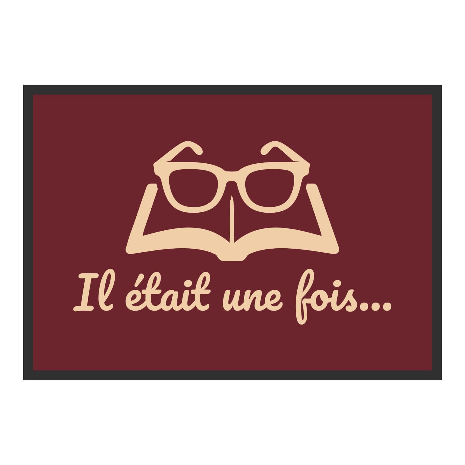 Vue du tapis Lunettes Il était une fois… dans son format et ses couleurs de départ