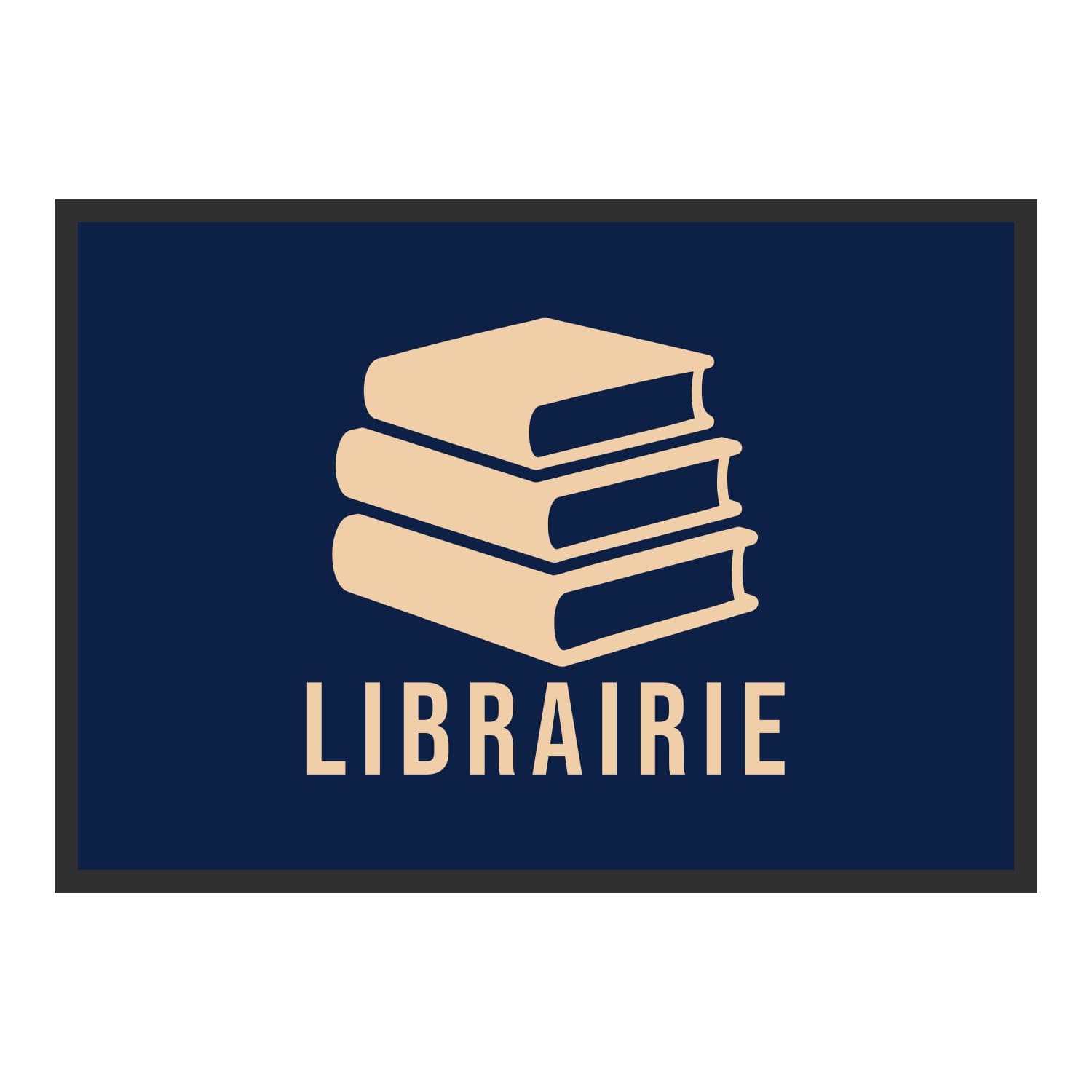 Vue du tapis Pile de livres Librairie dans son format et ses couleurs de départ