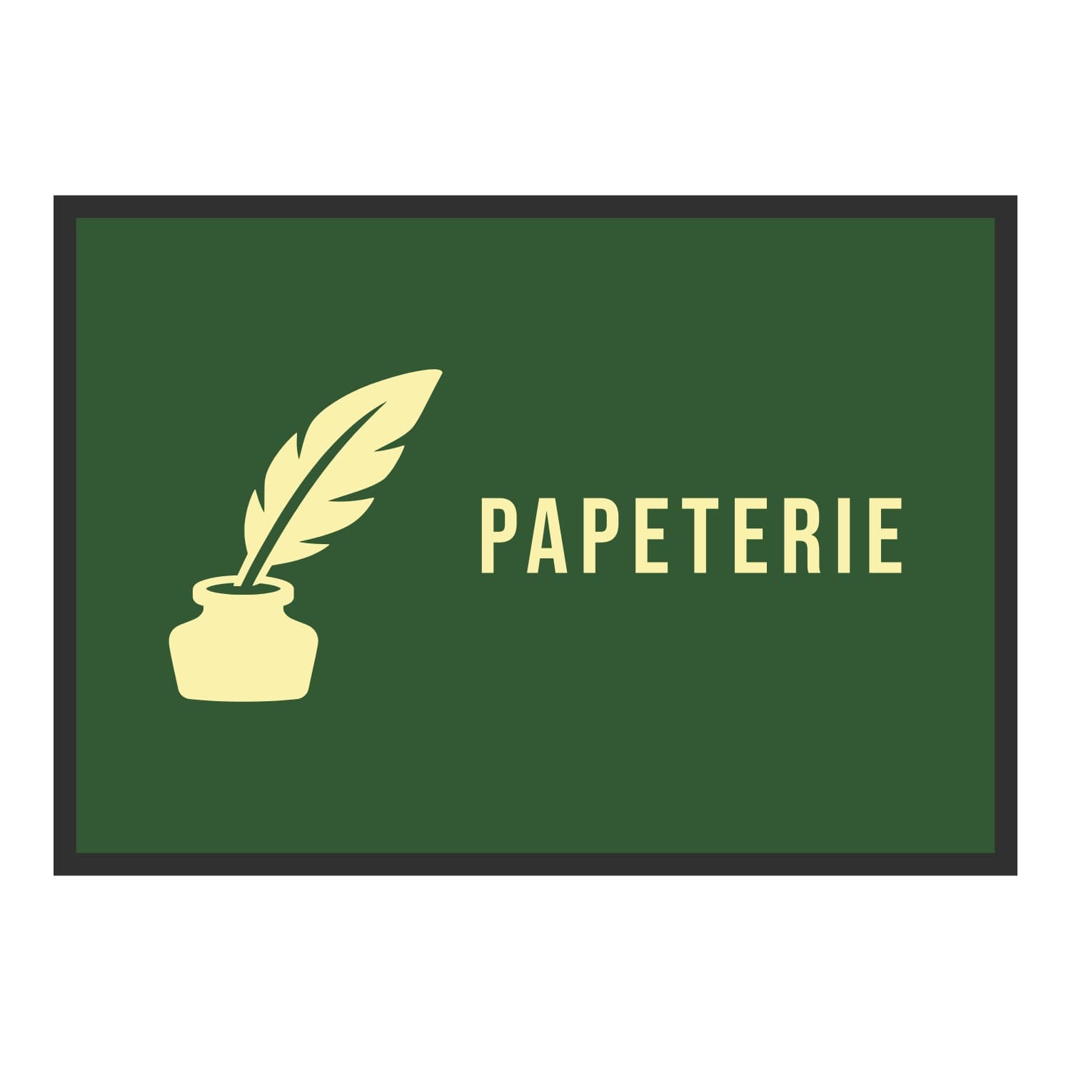 Vue du tapis Plume Papeterie dans son format et ses couleurs de départ