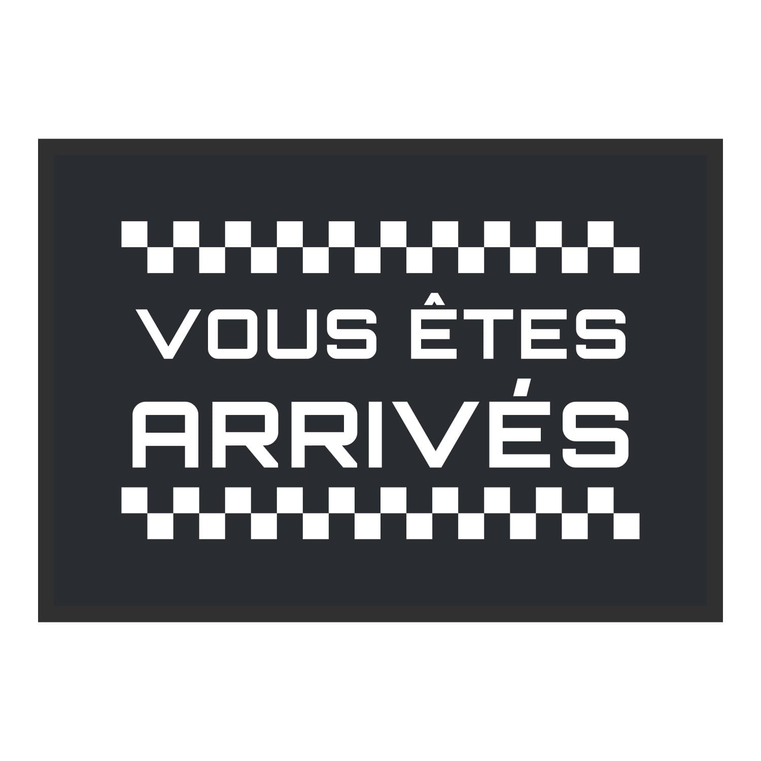 Vue du tapis Ligne d’arrivée dans son format et ses couleurs de départ