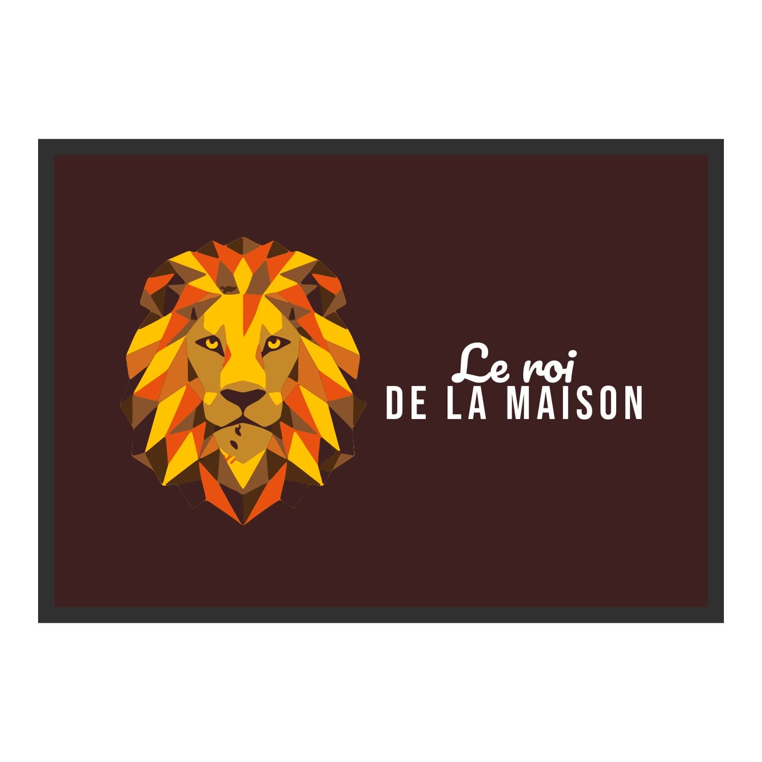 Vue du tapis Le roi de la maison dans son format et ses couleurs de départ