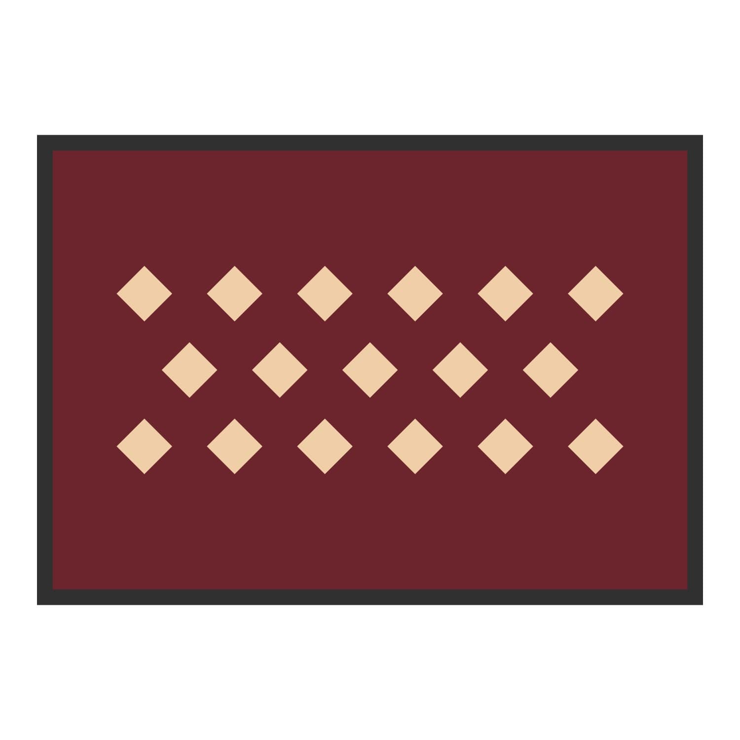 Vue du tapis Losanges dans son format et ses couleurs de départ