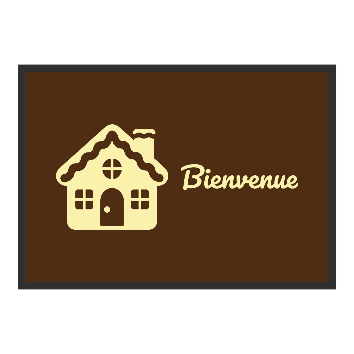 Vue du tapis Maison en pain d’épices dans son format et ses couleurs de départ