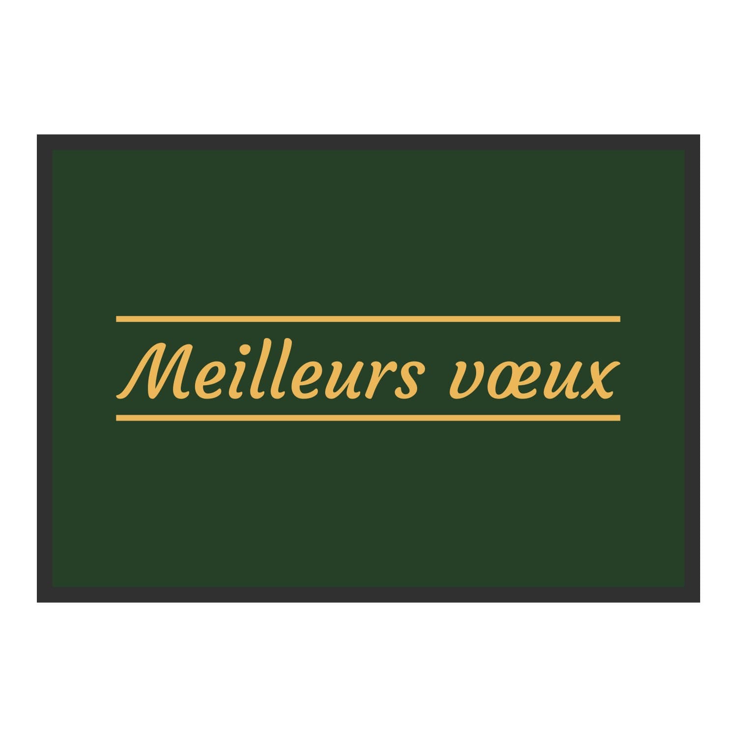 Vue du tapis Meilleurs vœux dans son format et ses couleurs de départ