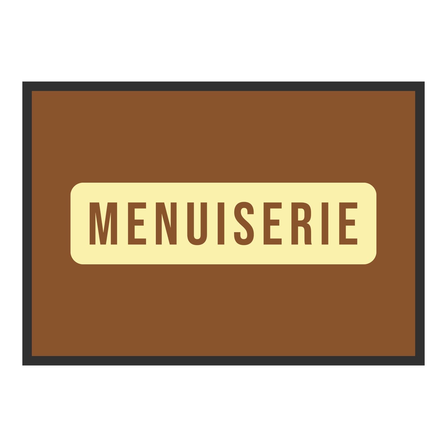 Vue du tapis Menuiserie panneau dans son format et ses couleurs de départ