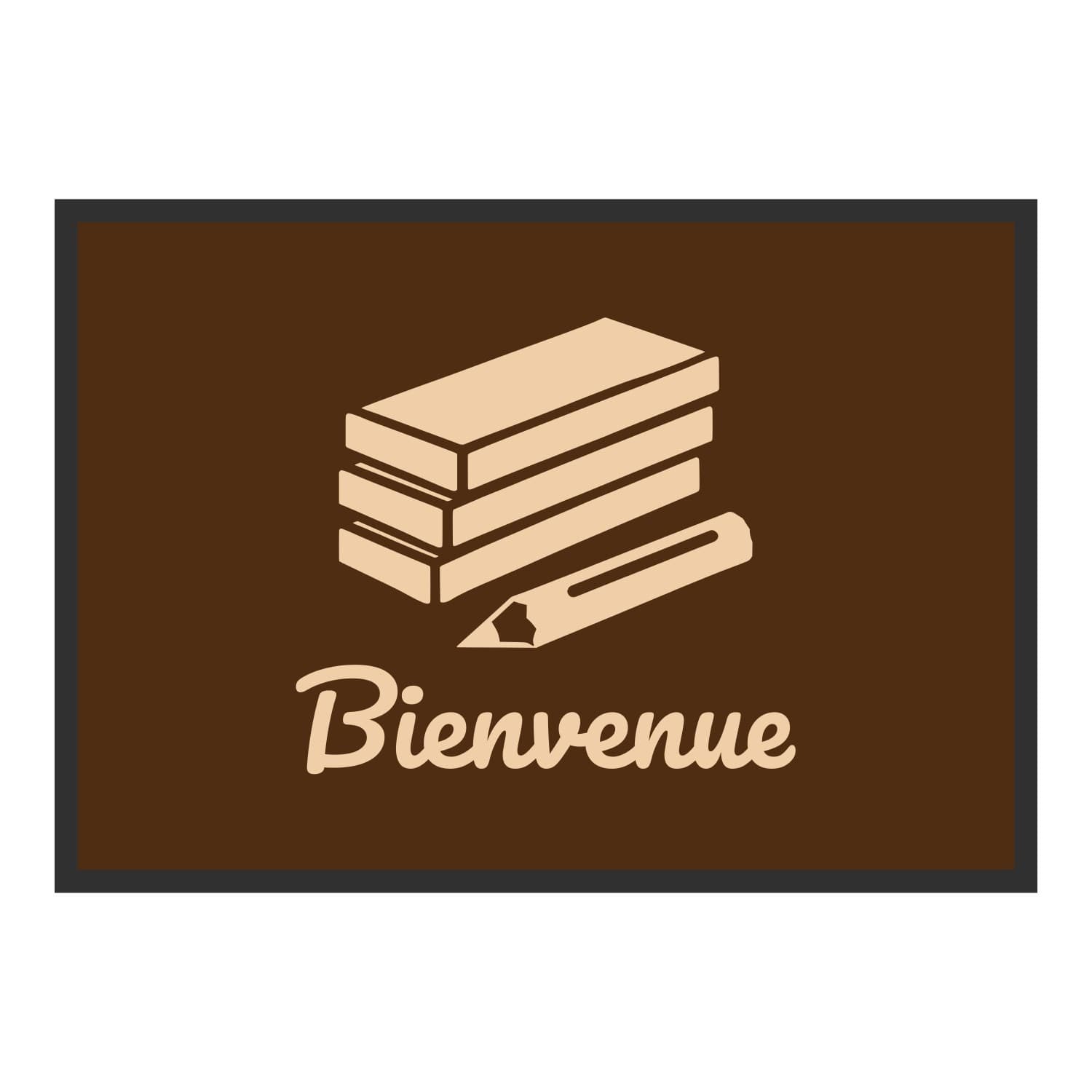 Vue du tapis Planches Bienvenue dans son format et ses couleurs de départ
