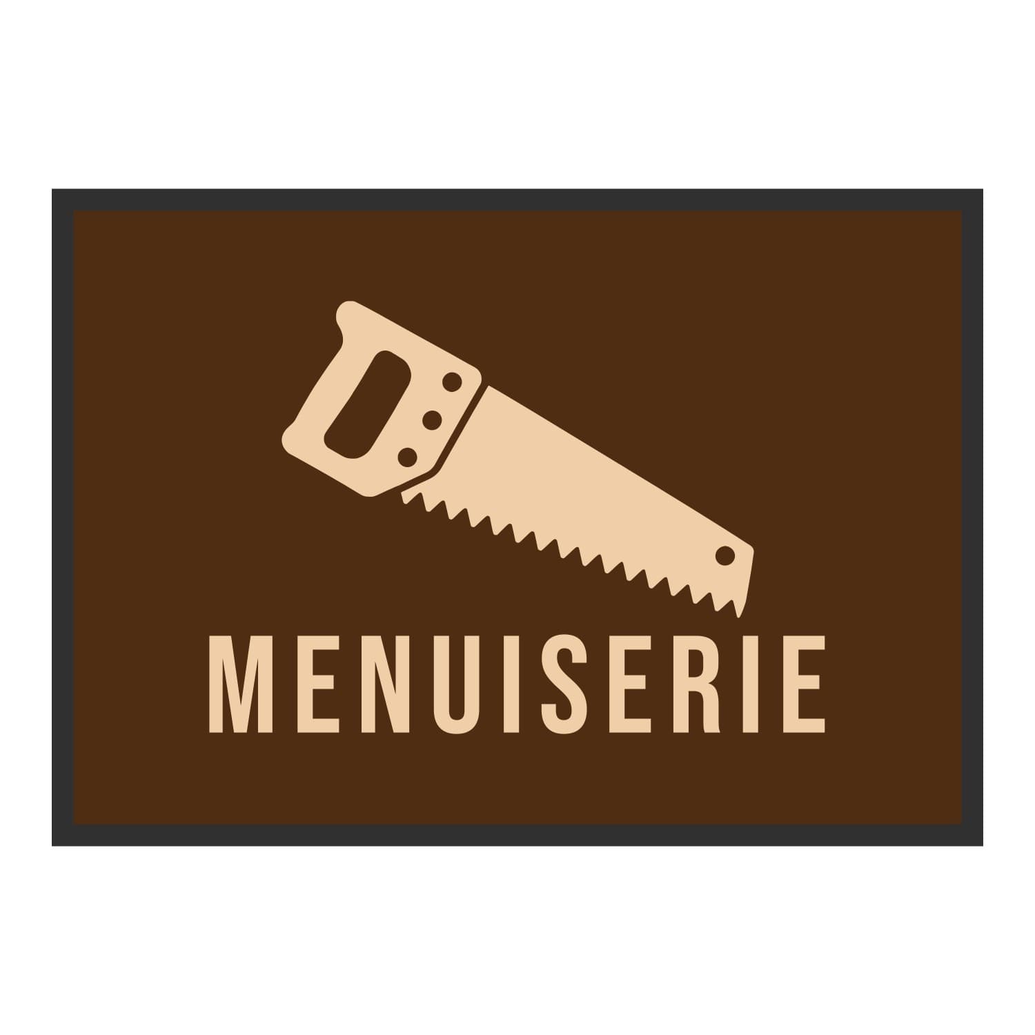 Vue du tapis Scie Menuiserie dans son format et ses couleurs de départ