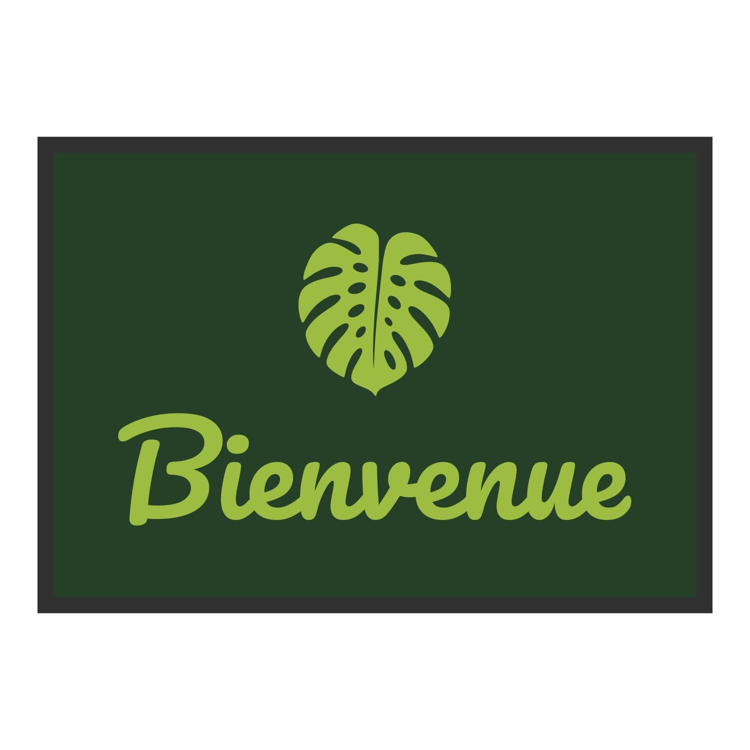 Vue du tapis Monstera duo dans son format et ses couleurs de départ
