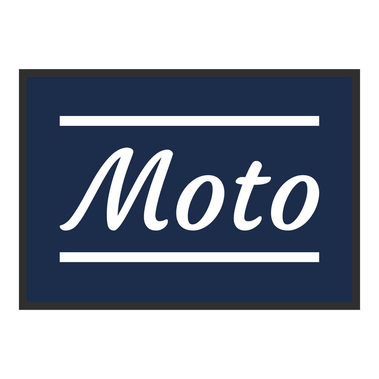 Vue du tapis Moto classique dans son format et ses couleurs de départ