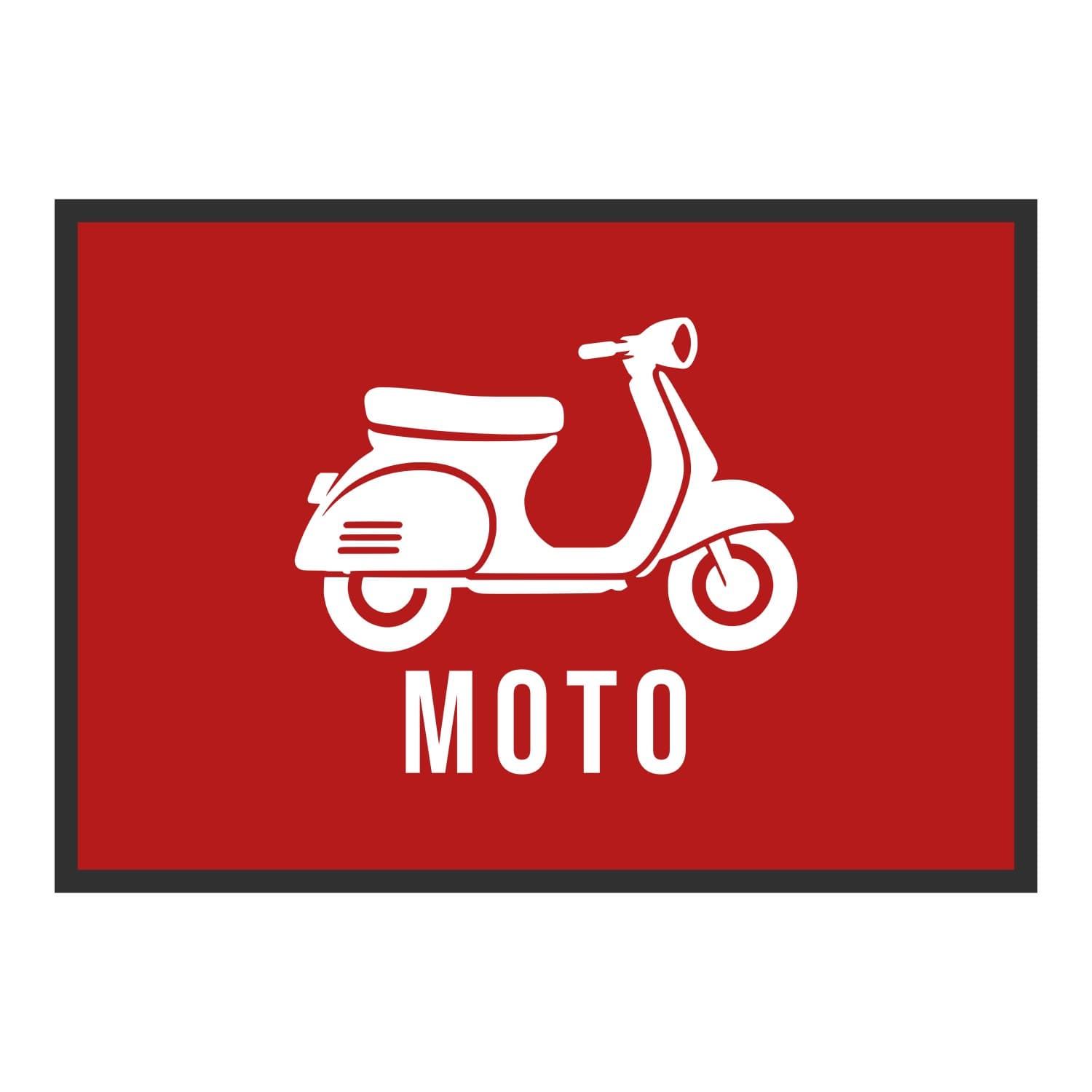 Vue du tapis Scooter Moto dans son format et ses couleurs de départ