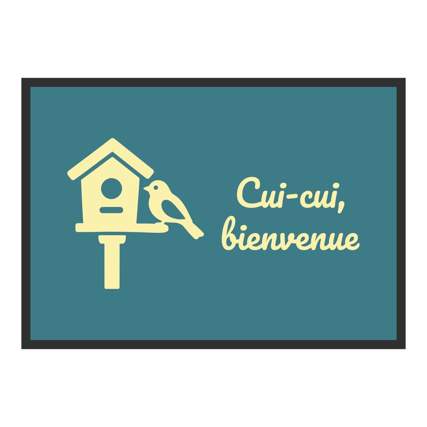 Vue du tapis Cui-cui, bienvenue dans son format et ses couleurs de départ