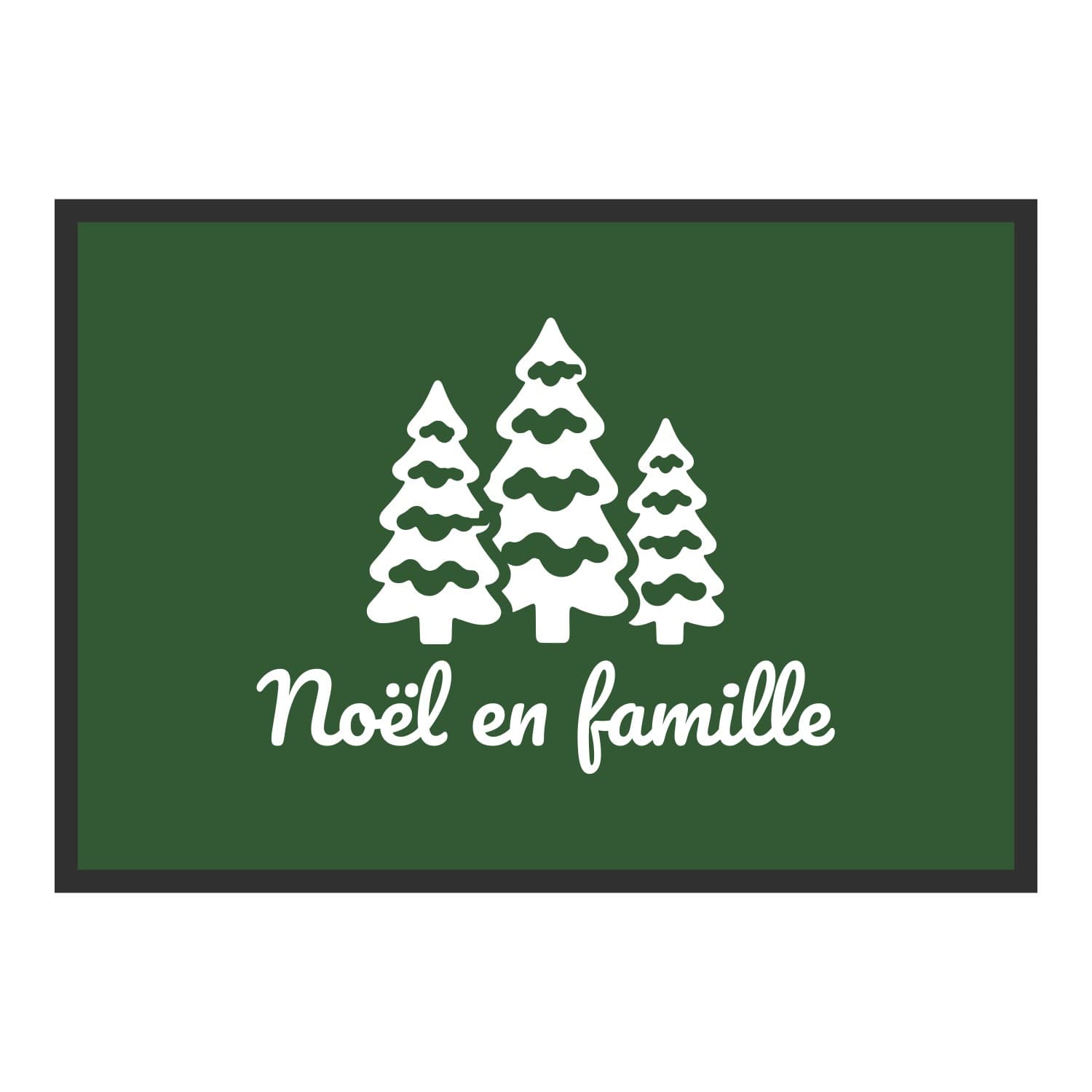 Vue du tapis Noël en famille dans son format et ses couleurs de départ