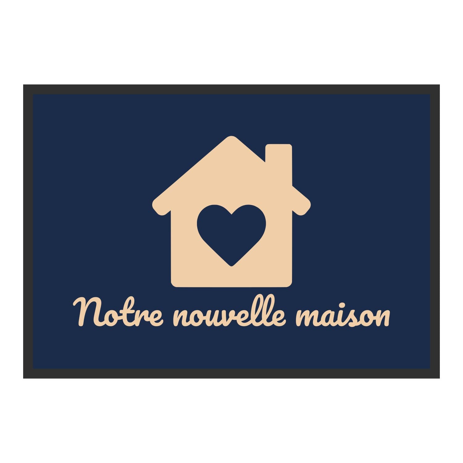 Vue du tapis Notre nouvelle maison dans son format et ses couleurs de départ